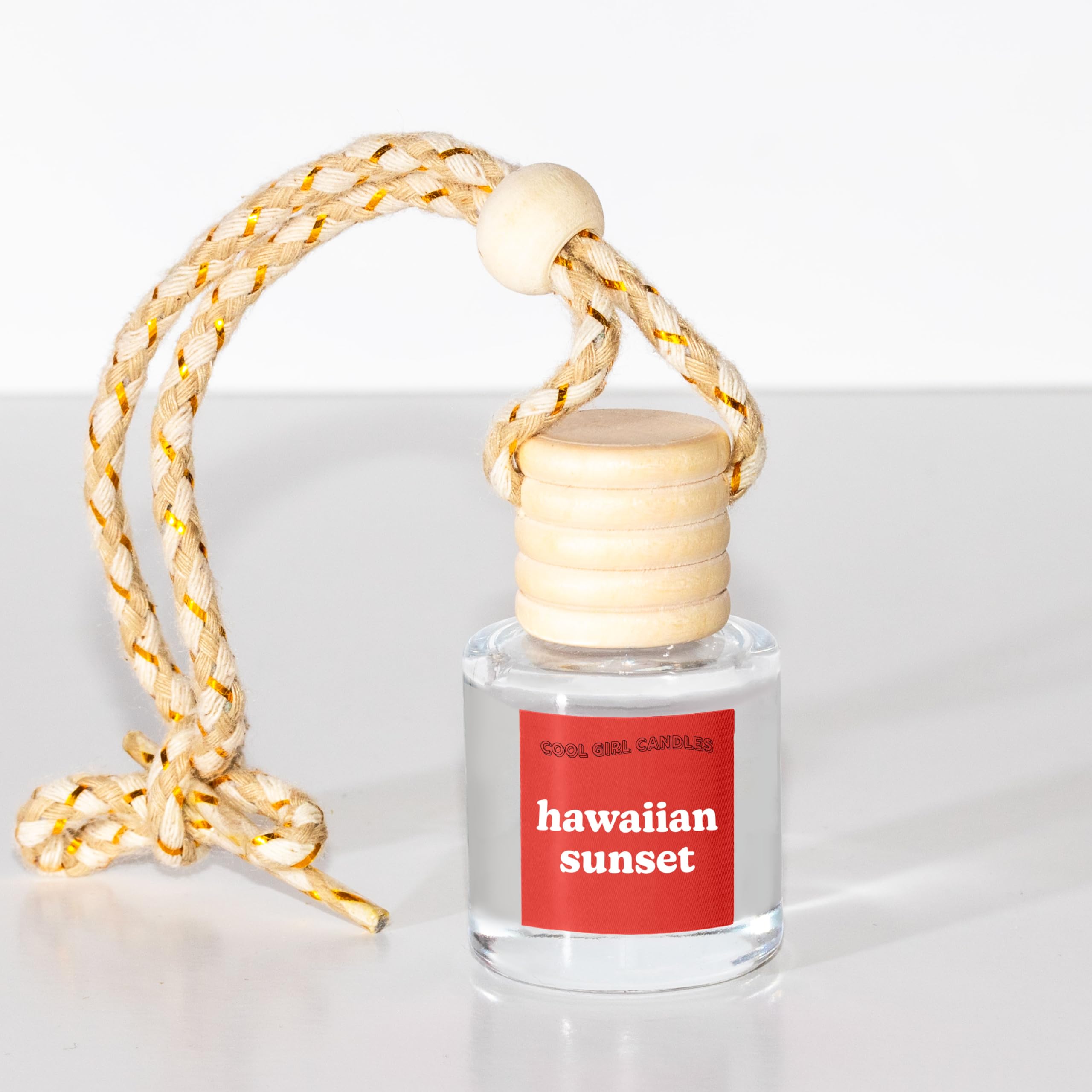 Coolgirlcandles Hawaiian Sunset Car Air Hanging Fragrance Oil Diffuser Car Air Freshener Diffuser For Essential Oils, Scents Aro