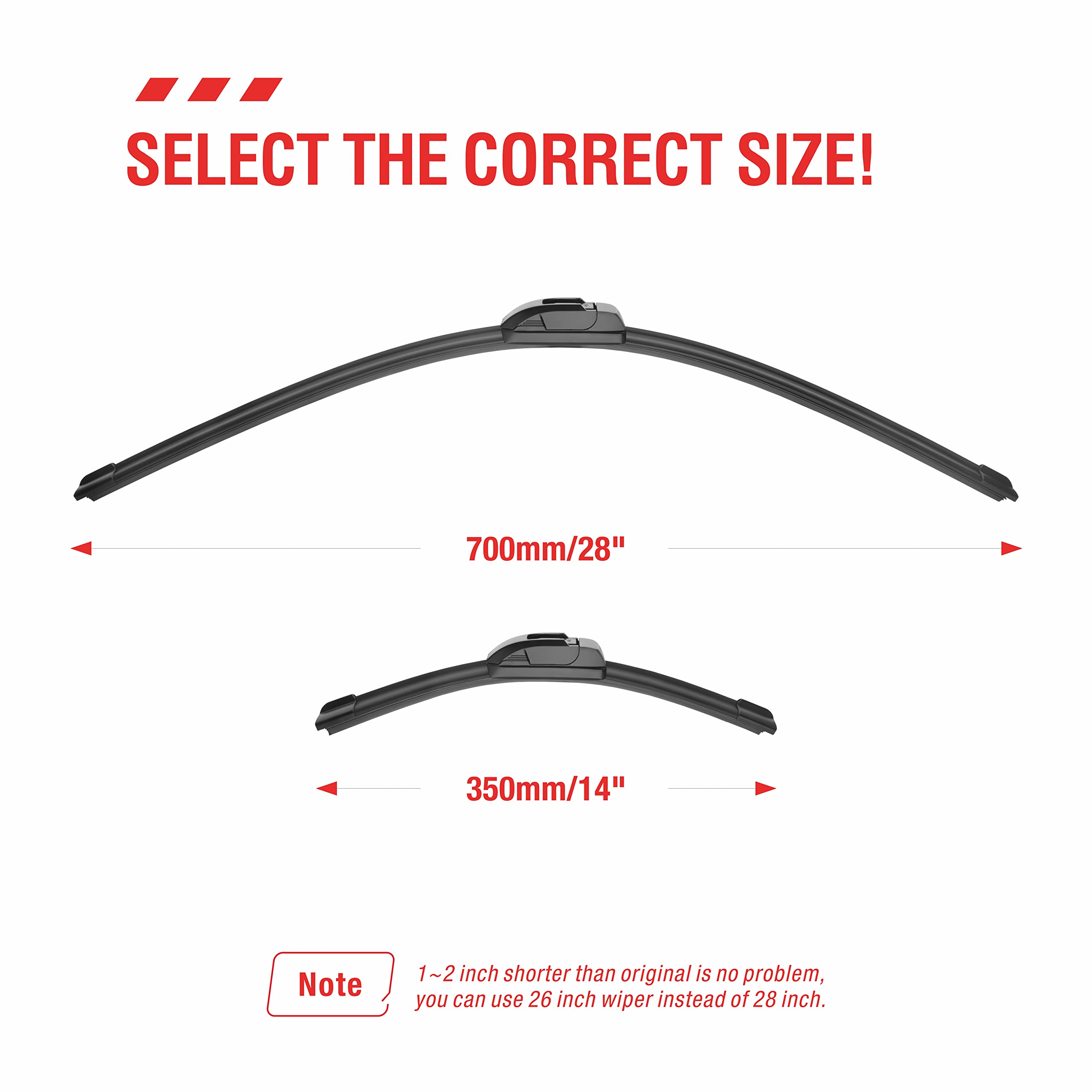 Oem Quality Performance Premium Windshield Wiper Blades 28 And 14,All-Season Auto Replacement Windshield Wiper Blades,Fit Elantr