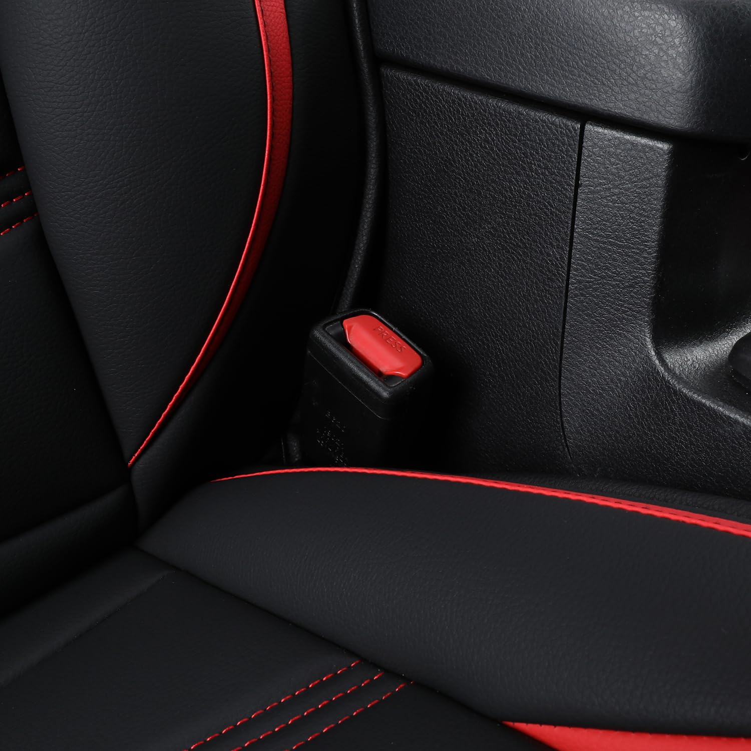 Luckyman Club Front-Only Seat Covers For 2024-2025 Tacoma With Faux Leather (Front Only, Red)