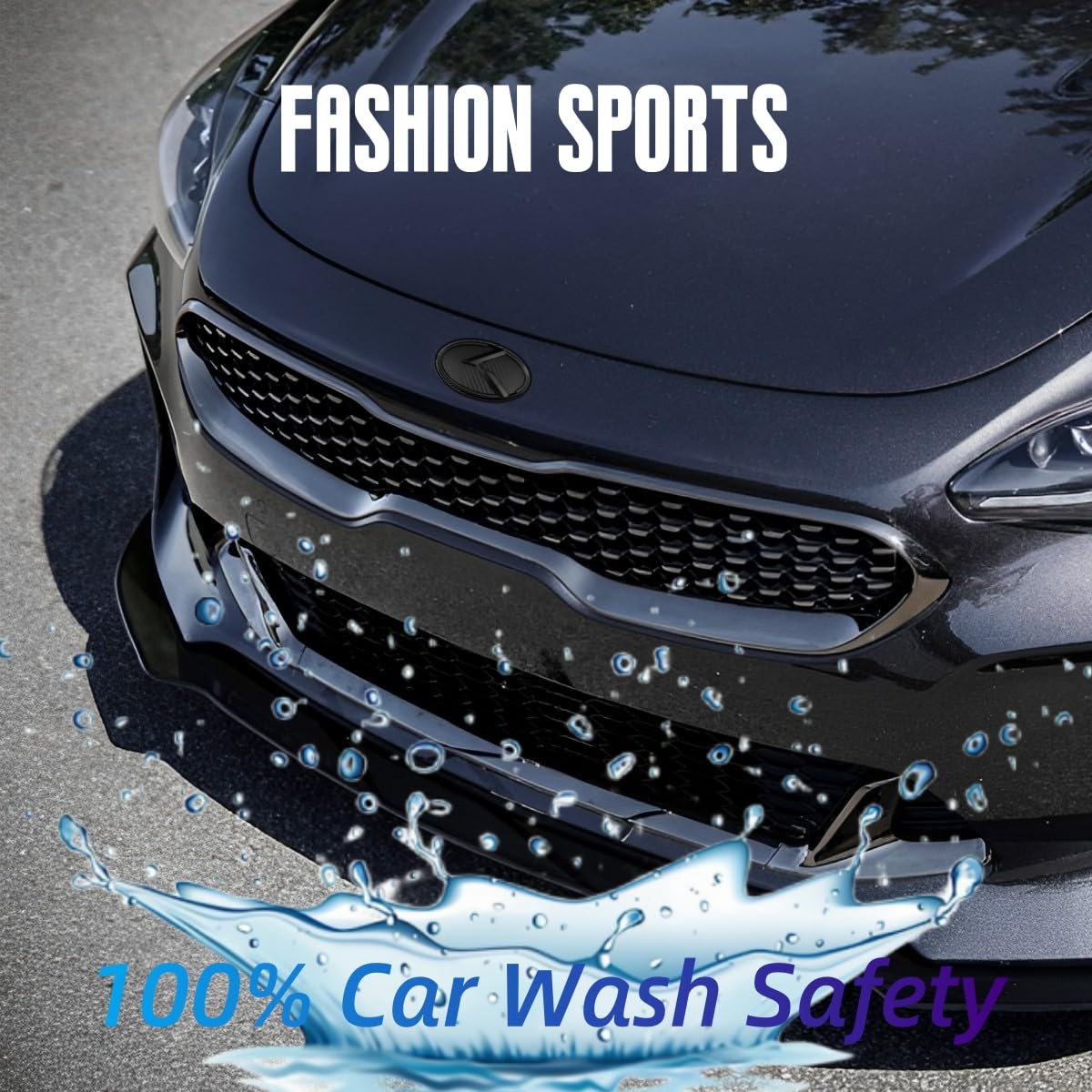 2Pcs K Logo Front Hood Trunk Emblem Badge Compatible with Forte Sedan Optima Cerato .etc (Carbon Fiber Black)