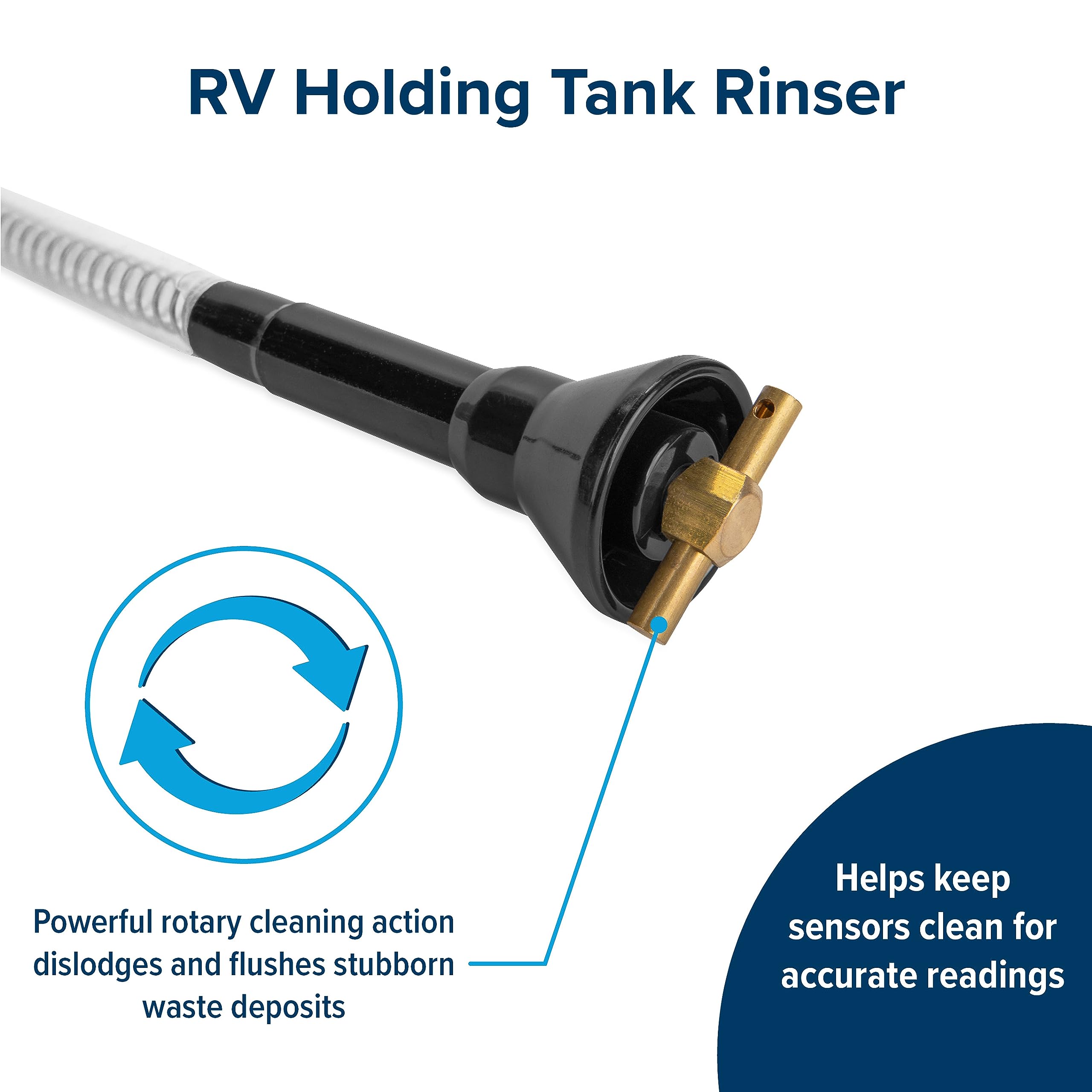 Camco Camper/Rv Holding Tank Swivel Stik Rinser | Features Powerful Rotary Cleaning Action & 34-Inches Of Flexible Reach | Equip