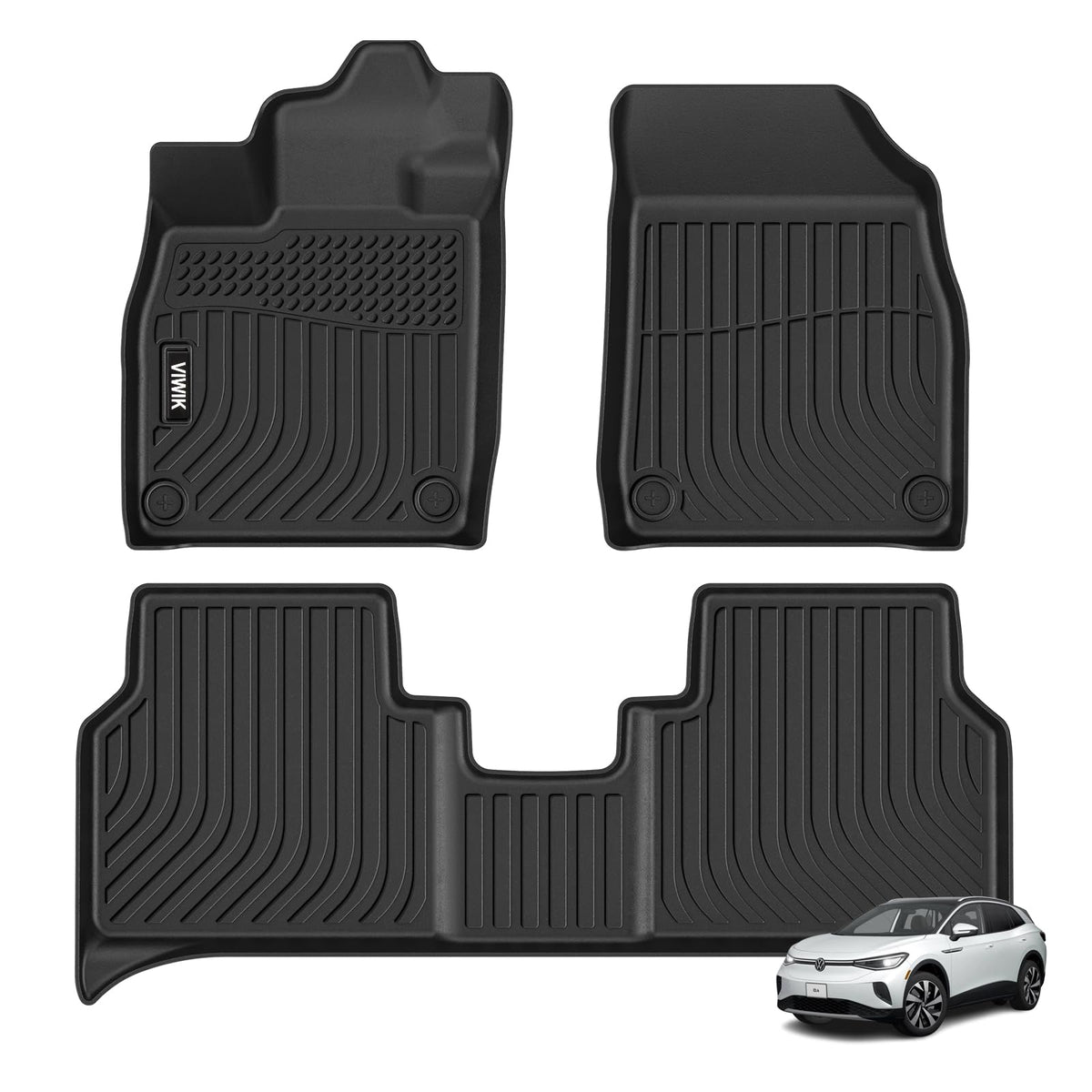 VIWIK Floor Mats Fit for Volkswagen ID.4 2024 2023 2022 2021, All Weather Protec WBCARB0CNVC97Y6
