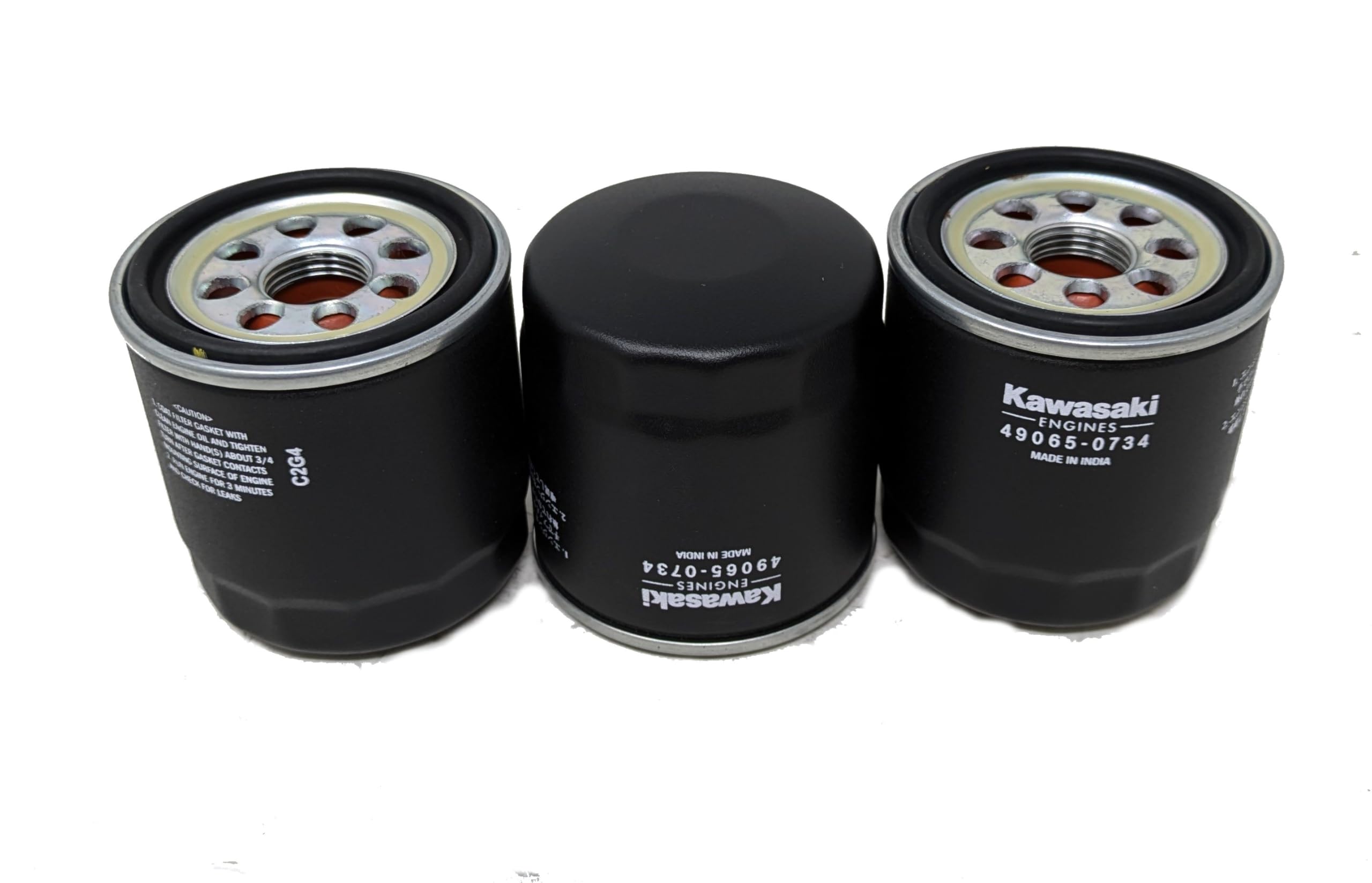 Kawasaki 49065-0734 Oil Filter Fits 49065-7010, 49065-0724 OEM- 3 Pack