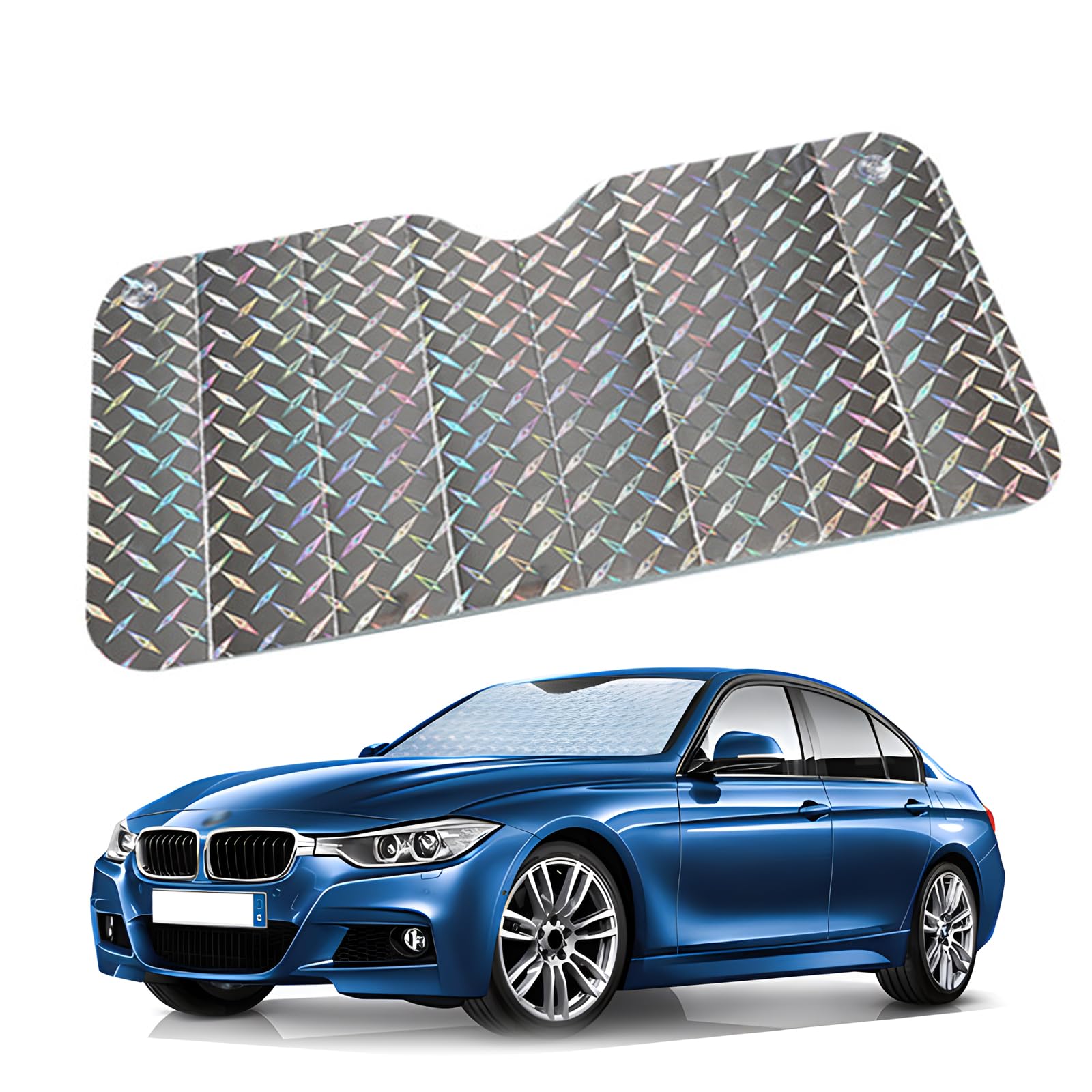 awlbed 1 PC Car Windshield Sun Shade, Portable Heat Insulation Reflector, Keep Cool, Universal Foldable Vehicle Front Window UV 