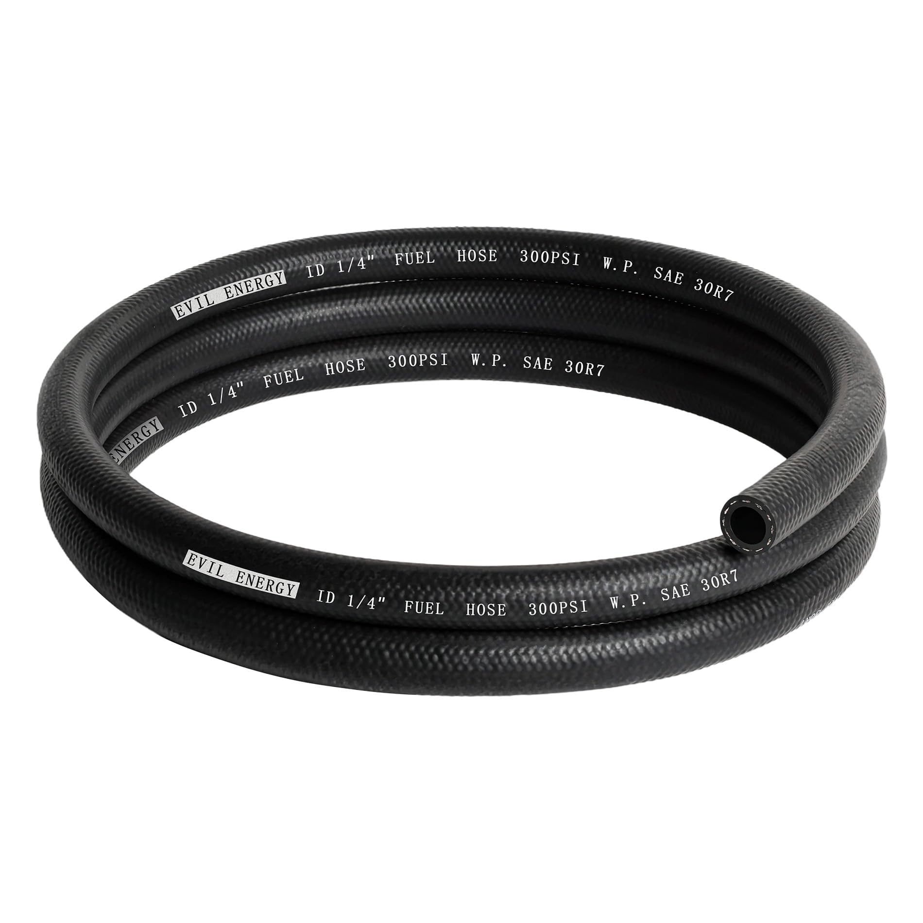 Evil Energy 1/4 Fuel Hose Line Push Lock Nbr Rubber Sae 30R7 5Ft 300Psi