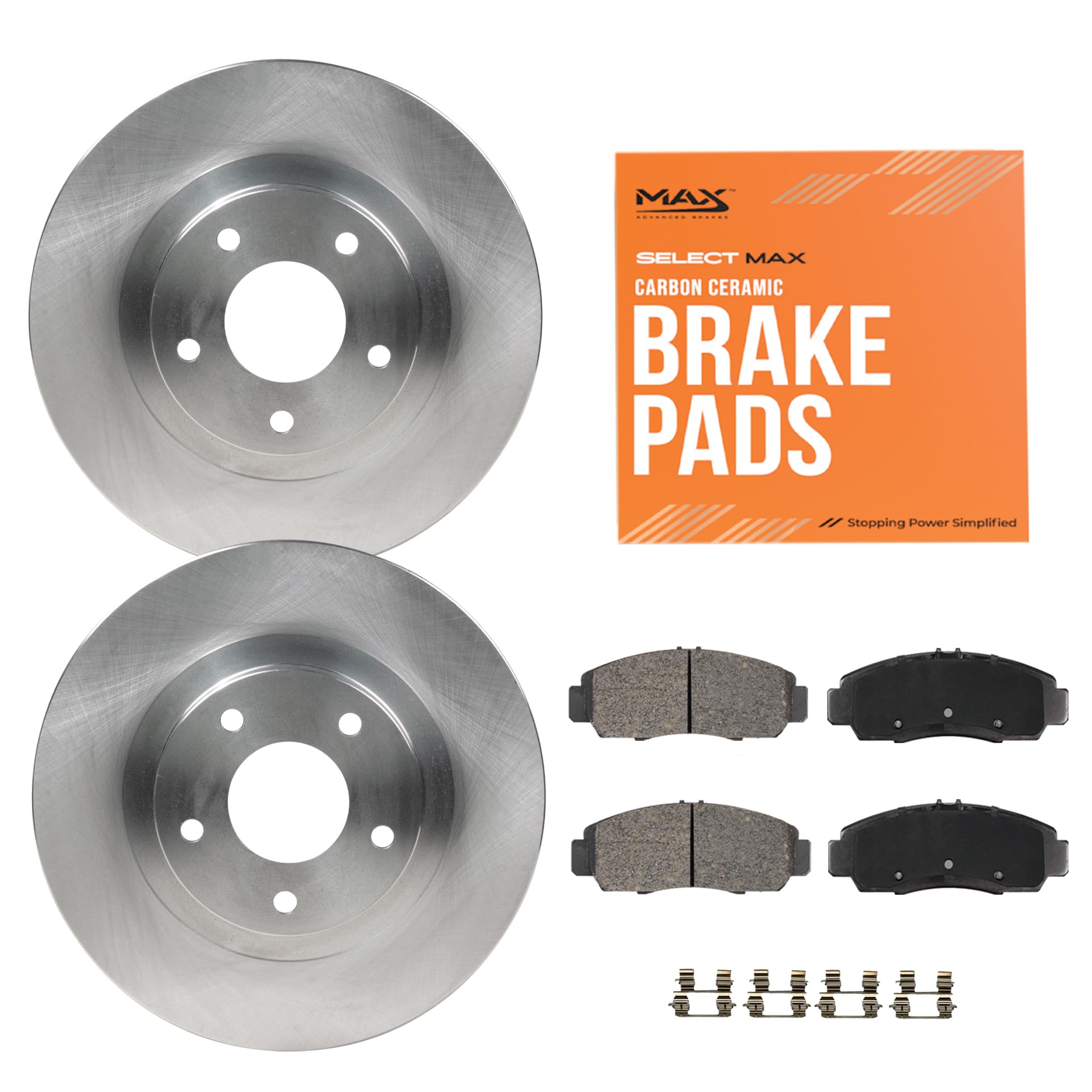 Max Advanced Brakes Rear Brake Kit Compatible With 2006 2007 2008 Hyundai Sonata W/3.3 V6 Engine Replacement Premium Oe Disc Bra