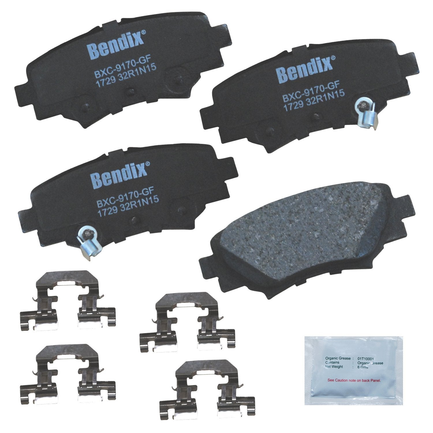 Bendix Priority1 Cfc1729 Ceramic Rear Brake Pads For Mazda 3 2018-2014, 3 Sport 2016-2014