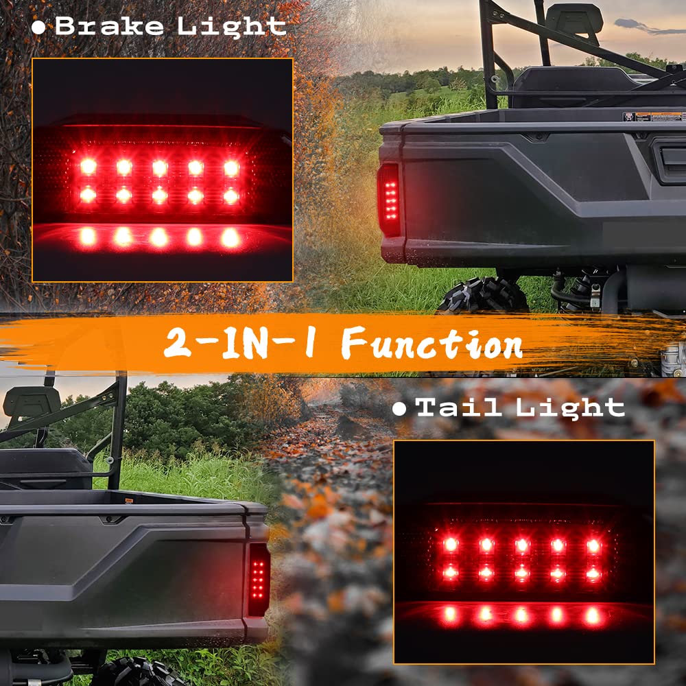 Motoparacc Smoked Utv Brake Tail Lights Led Taillights Compatible With Polaris Ranger 900 1000 Xp Diesel 570 Full Size Pro Xd 40