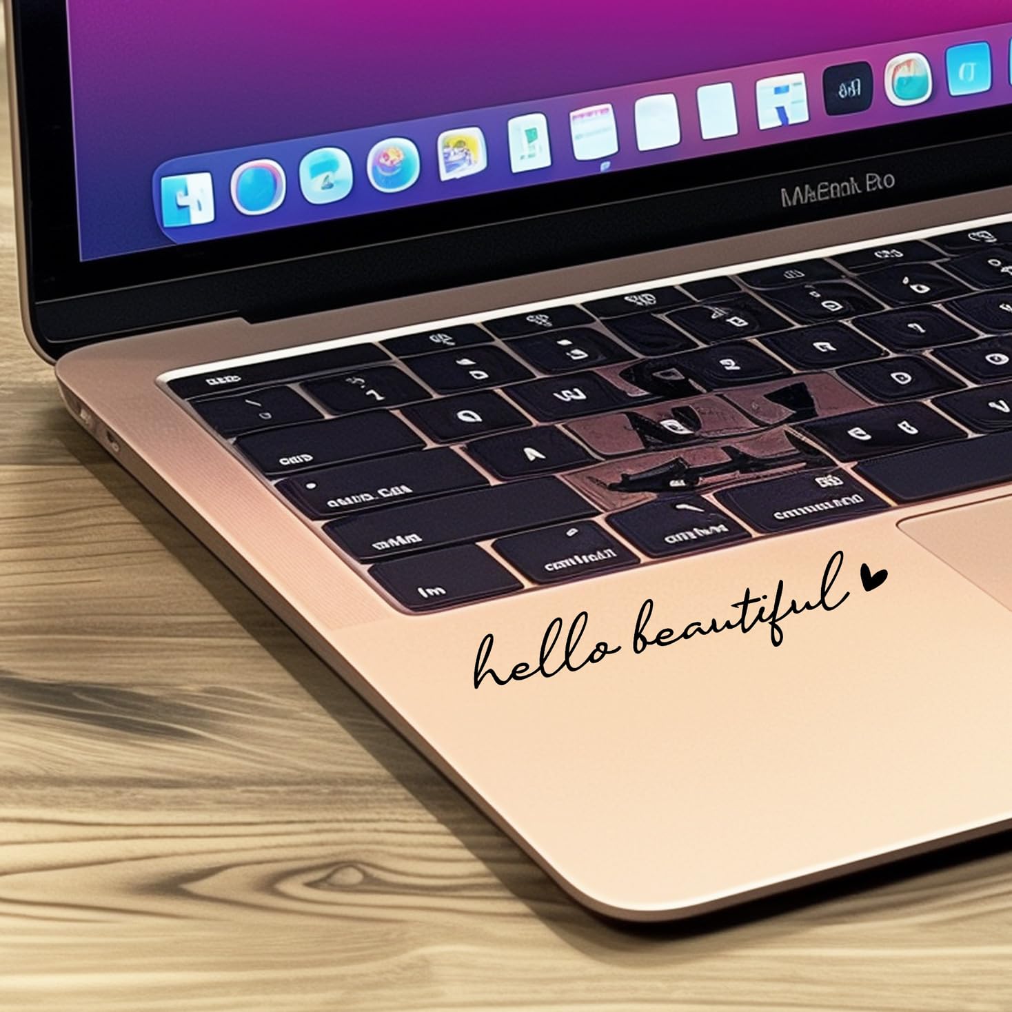 2 X Hello Beautiful Rearview Mirror Decal Water Bottle Stickers Affirmation Reminder Sticker Laptop Bumper Sticker Tumbler Vinyl