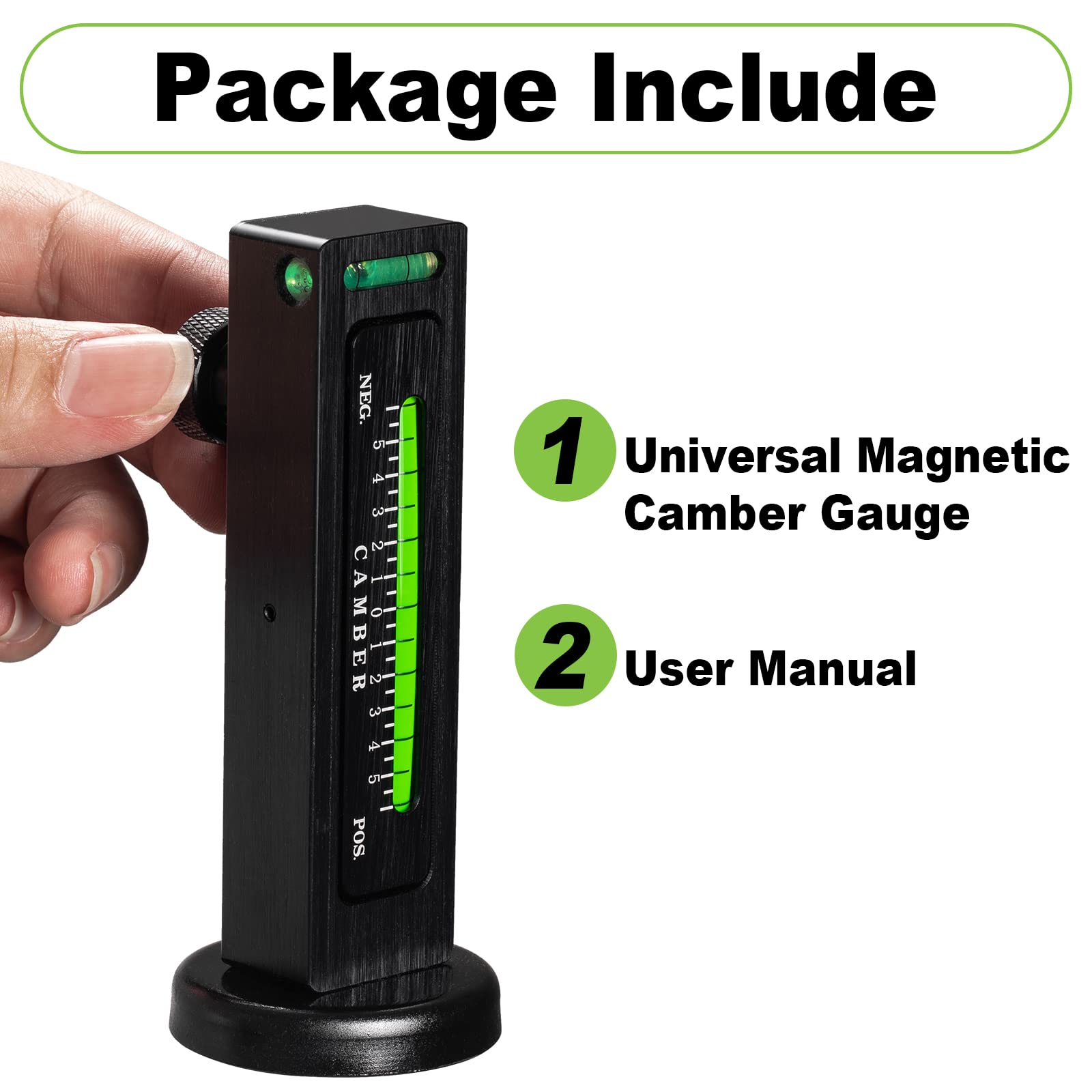 Toolwiz Universal Adjustable Magnetic Gauge Tool Camber Gauge Castor Strut Wheel Alignment Tool For Car Truck Rv Tire Repair Caster Alignment Castor Wheel Gauge Camber Alignment Tools Black