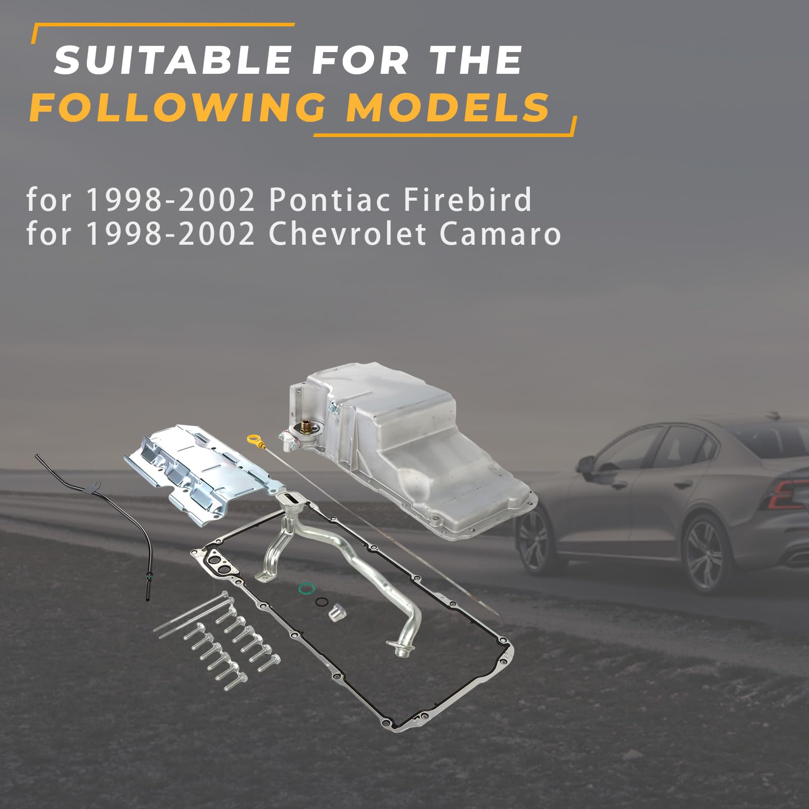 Noptul Engine Low Profile Oil Pan Kit, Suitable For Pontiac Firebird Chevrolet Camaro 5.7L 1998 1999 2000, Automotive Replacemen