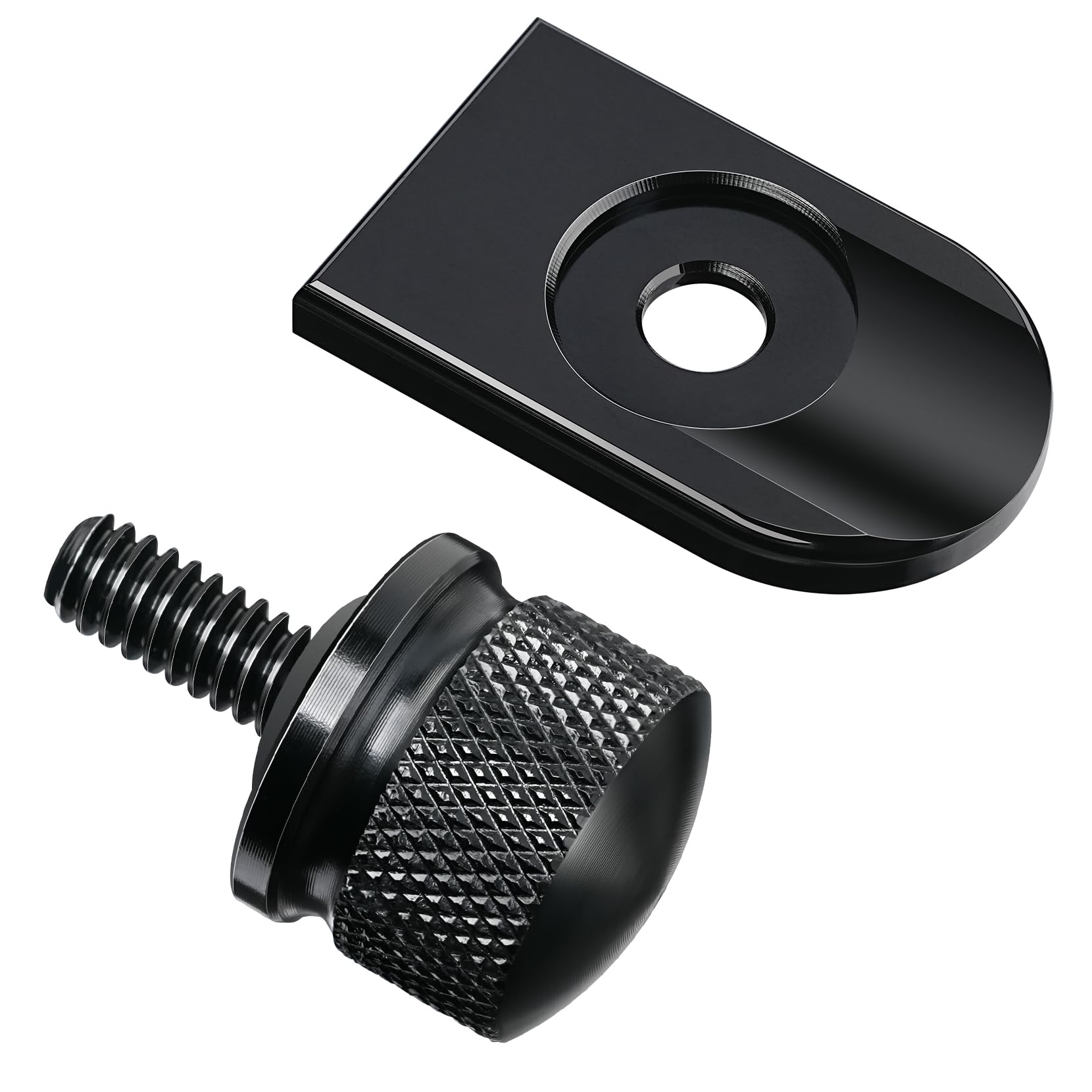 Amazicha Black Seat Bolt Tab Screw Mount Knob Cover Fit For Harley Touring 1996-2024