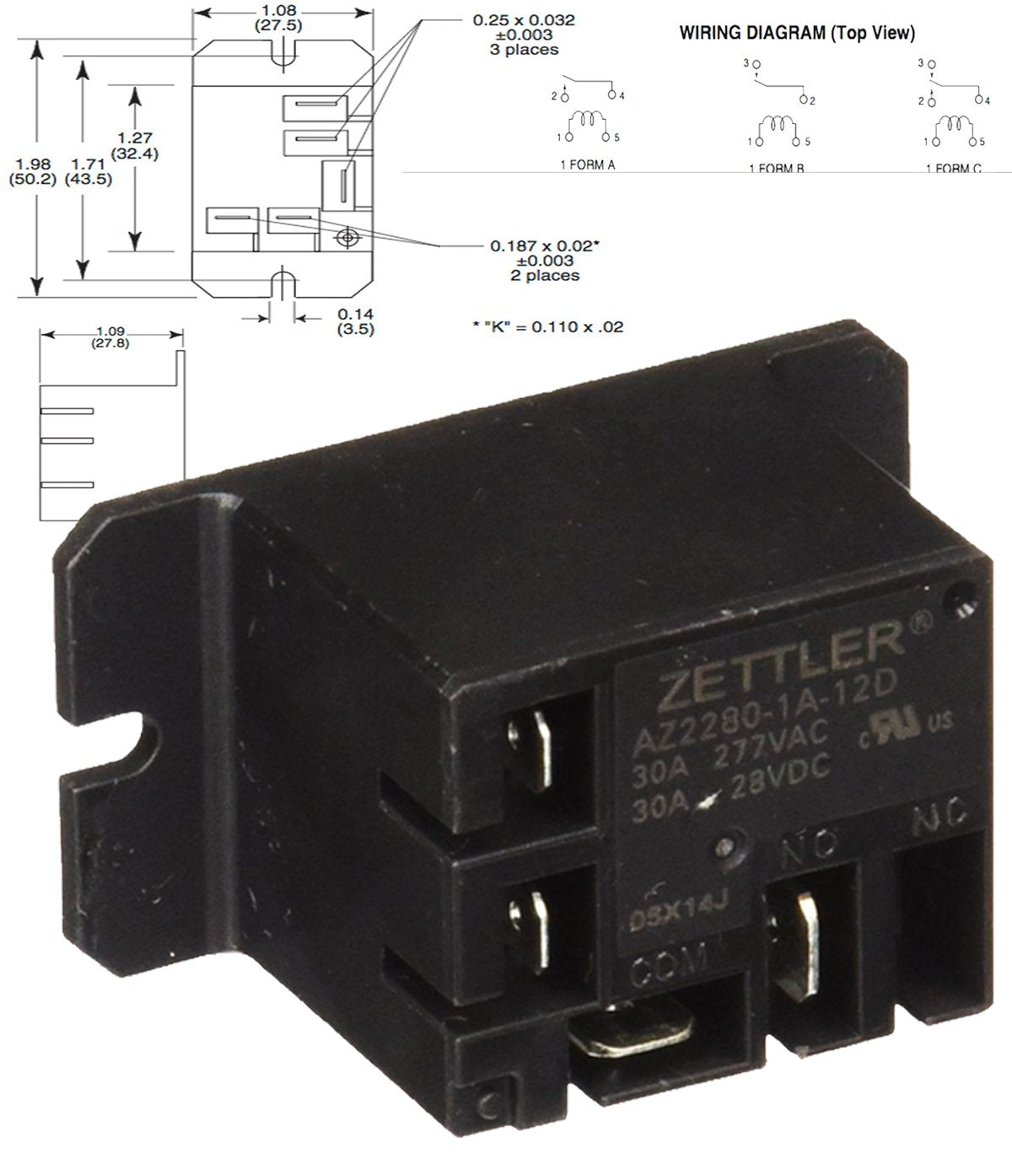 American Zettler Power Relay For Atwood 93849 Water Heater Relay Kit Rv Parts