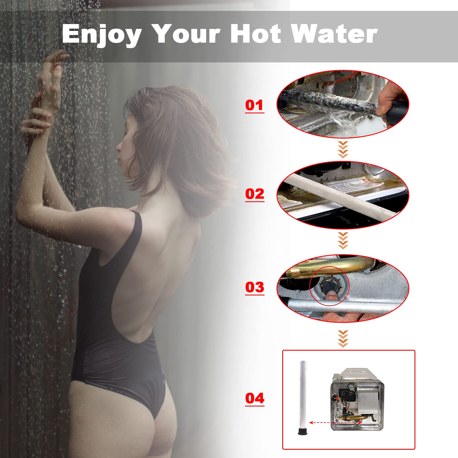 2 Pack Rv Water Heater Anode Rod - 9.25 L X 3/4 Npt, Replacement Part For Suburban Water Heater 232767