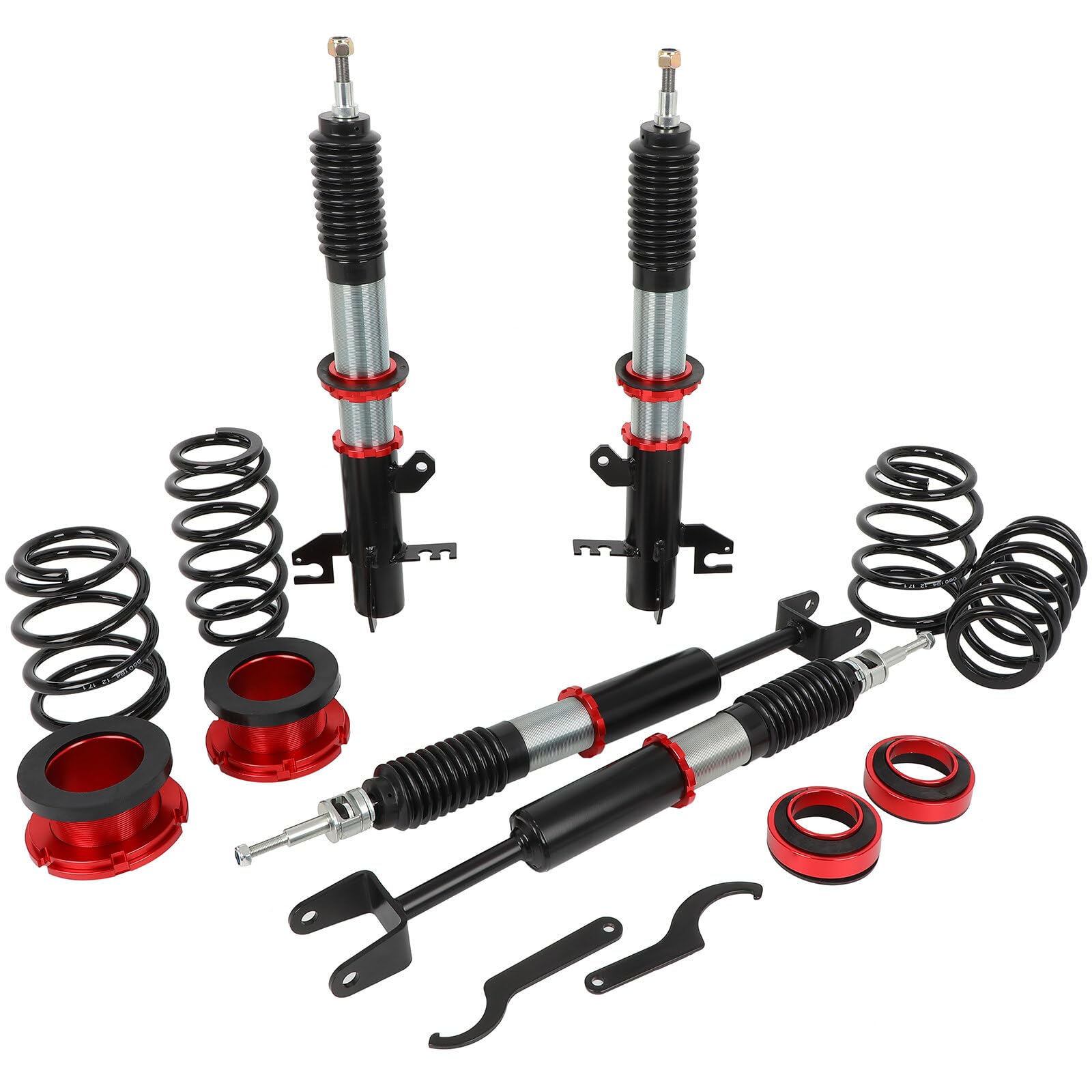 Scitoo Adjustable Damper Coilover Suspensions Shock Struts Kits Assembly Shocks Struts Fit 2013 2014 2015 2016 For Dodge For Dart