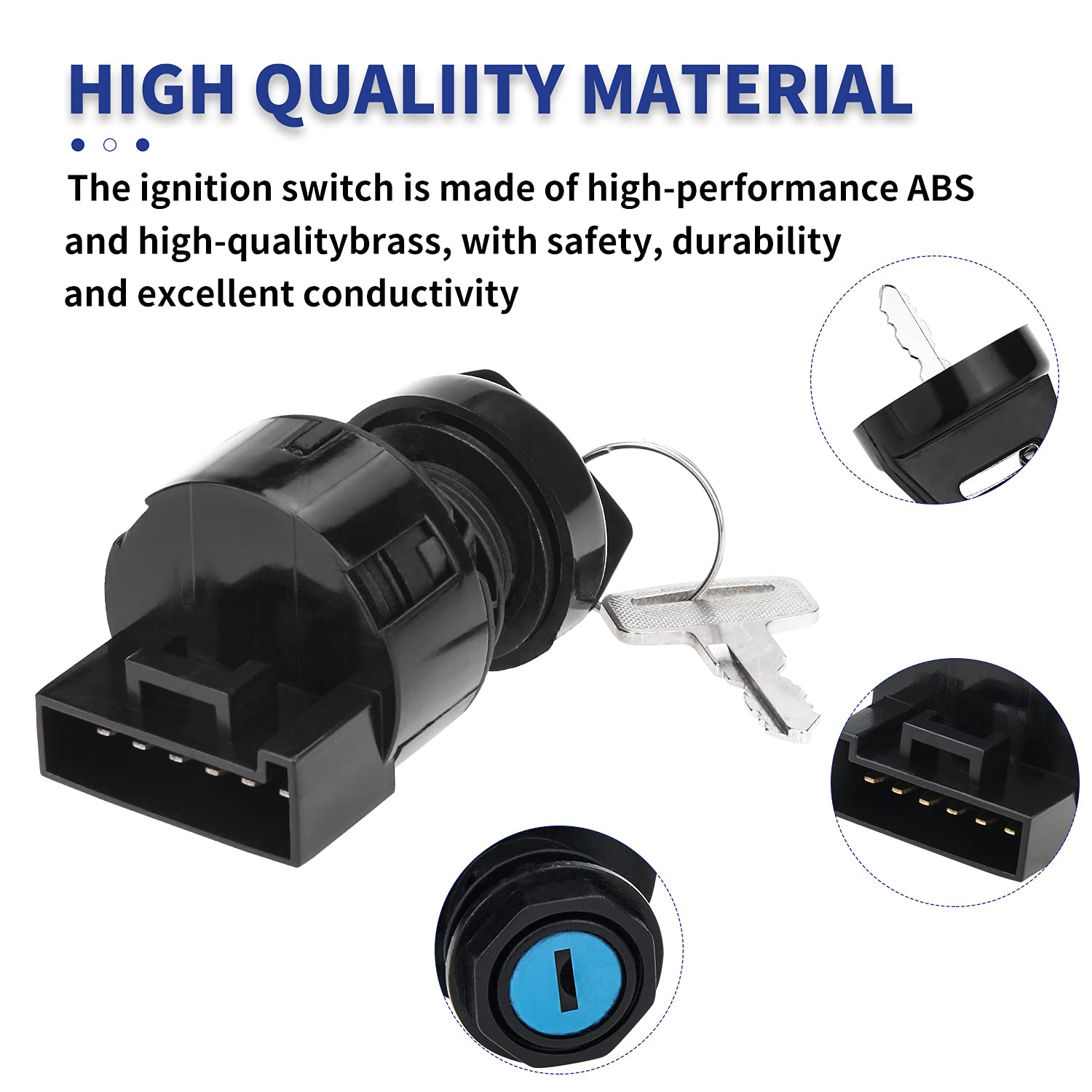 Ignition Switch for Polaris Ranger 400 425 500 570 700 800 900 1000 Sportsman 400 500 600 700 800 RZR 570 800 900 1000 - Replace