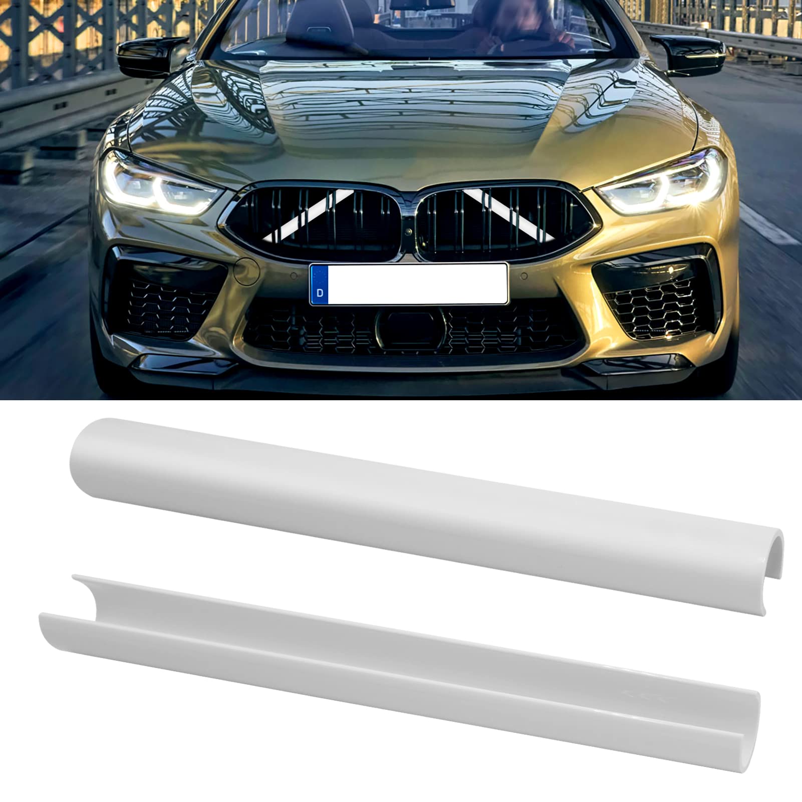 Jaronx Compatible with BMW V Brace Cover, Front Grill Inserts V Bar Brace Trim Covers Compatible with BMW for 1'F20 F21/2'F22 F2