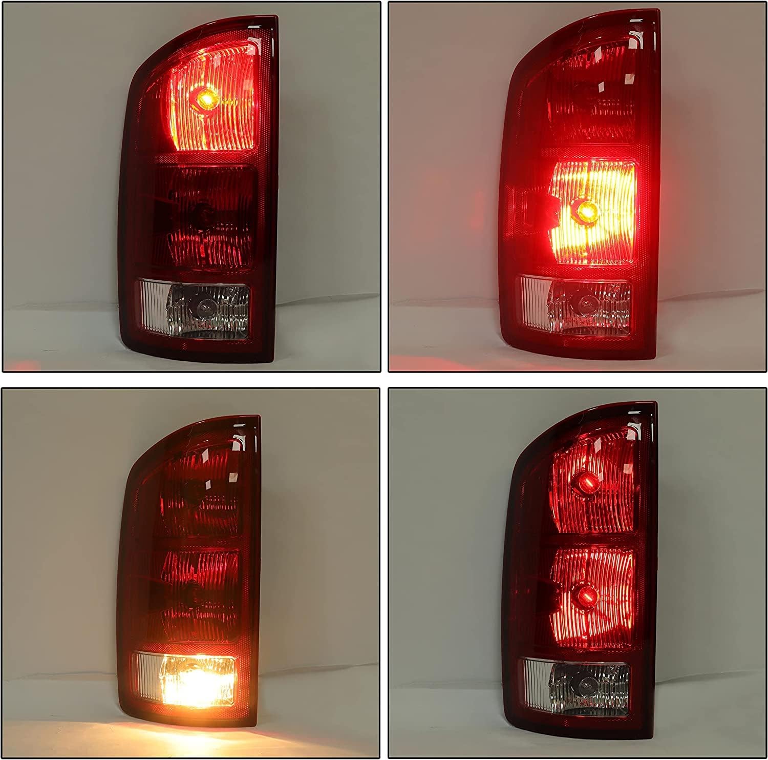 Ecotric Left Tail Light Compatible With 2002-2006 Dodge Ram 1500/2003-2006 Dodge Ram 2500 3500 Taillight Brake Turn Signal Light