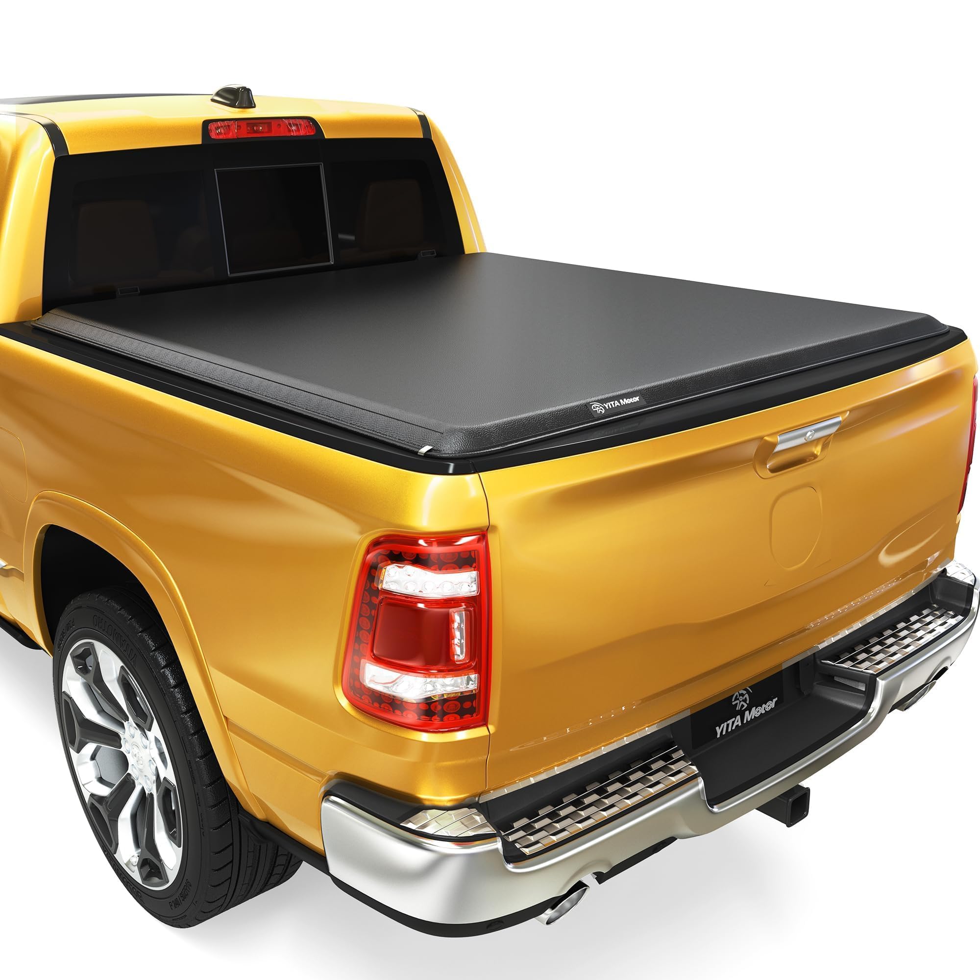 Yitamotor Soft Roll Up Truck Bed Tonneau Cover Compatible With 2009-2024 Dodge Ram 1500 (19-24 Classic Only), Fleetside 5.7 Ft B