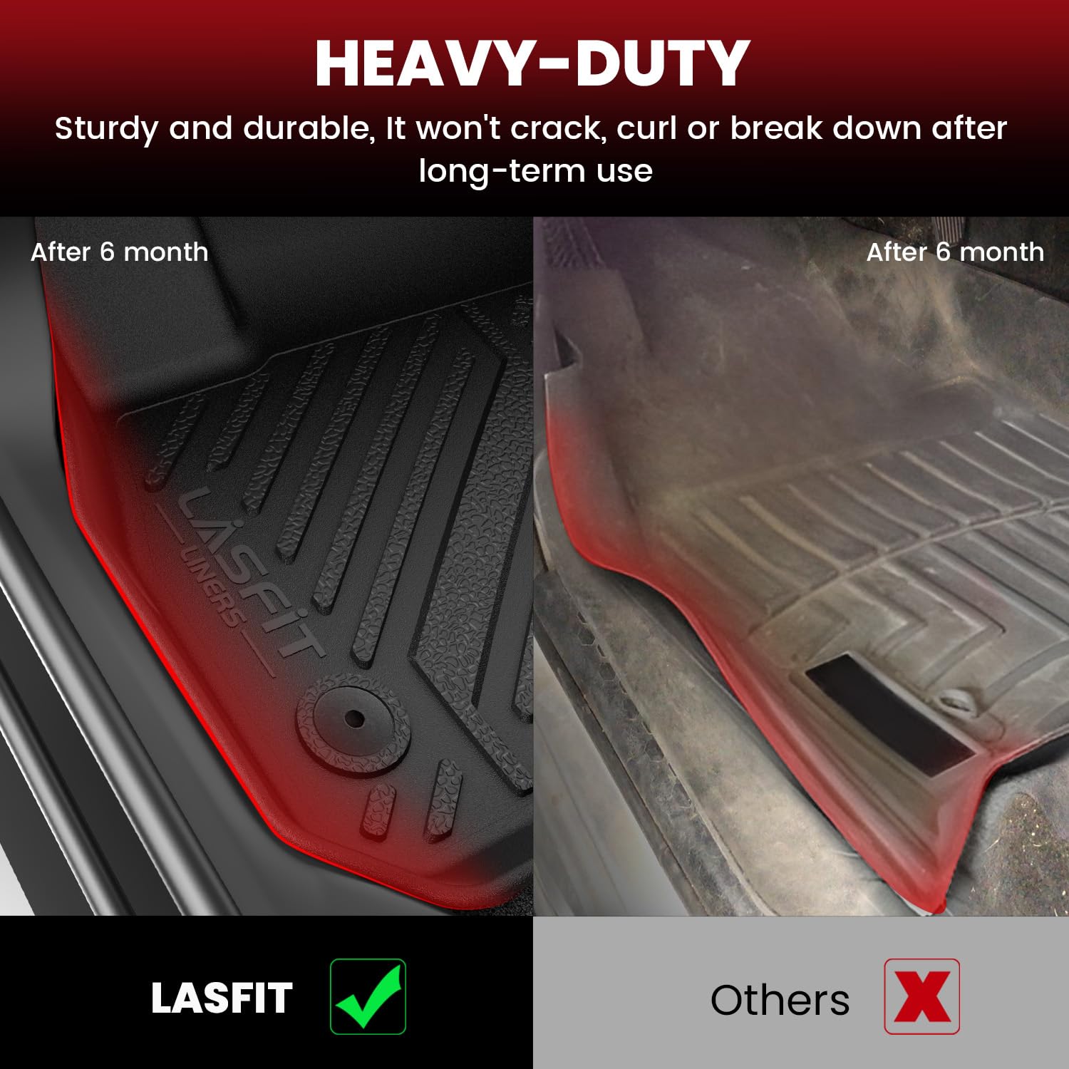 Lasfit Floor Mats&Trunk Mat For Toyota Corolla Sedan 2014-2019 (Only For Automatic) All Weather Tpe Mats Custom Fit Floor Liner