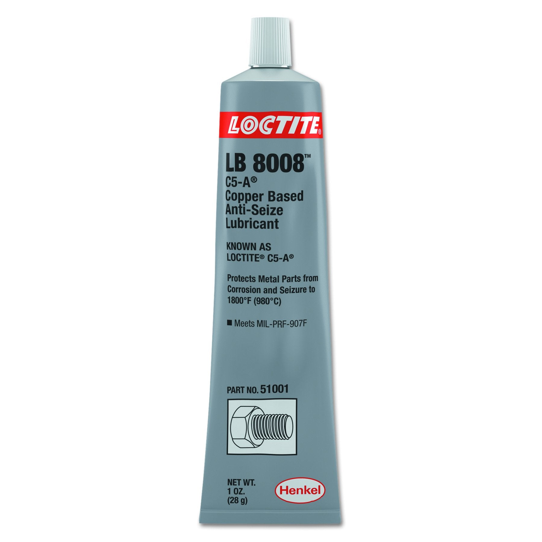 Loctite 51001 C5-A Copper Based Anti-Seize Lubricant, 1 Oz. Tube