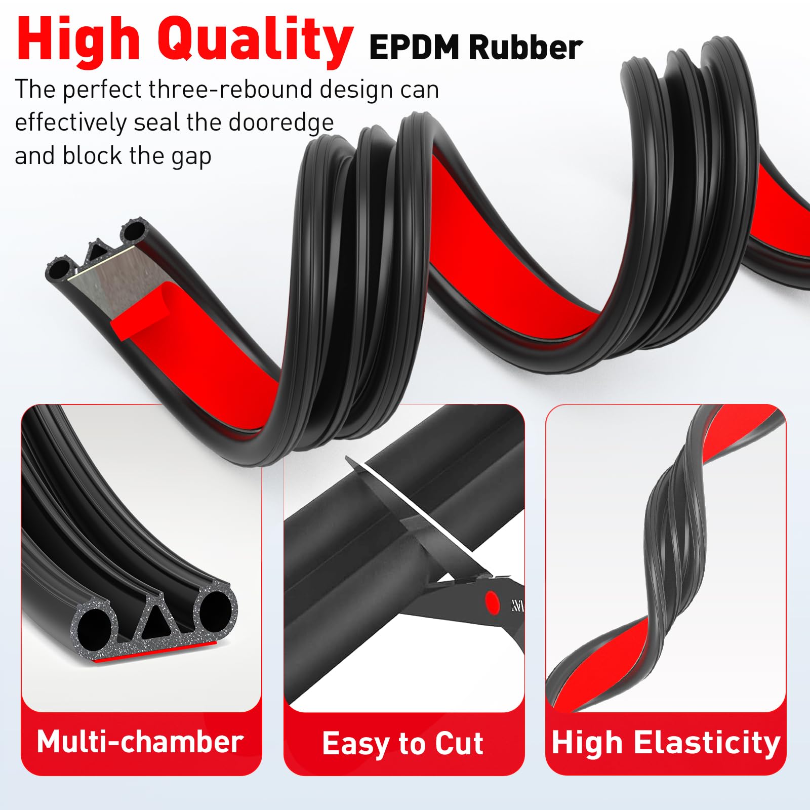 Chuanji Tonneau Cover Seal,Adhesive Tailgate Seal For Pickups Truck Bed Camper Shell Seal,Automotive Weather Stripping With Trip