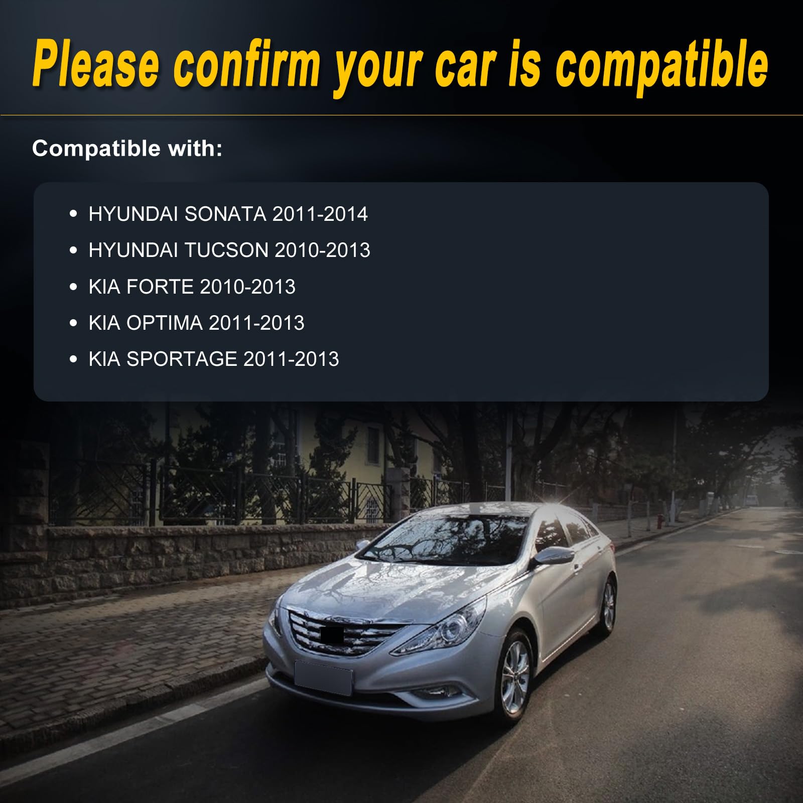 L-SIJIN-L Alternator Compatible with 2011-2013 Tucson 2011-2014 Sonata 2010-2013 Forte 2011 Optima 2.4L Replace for 11A1351 3730