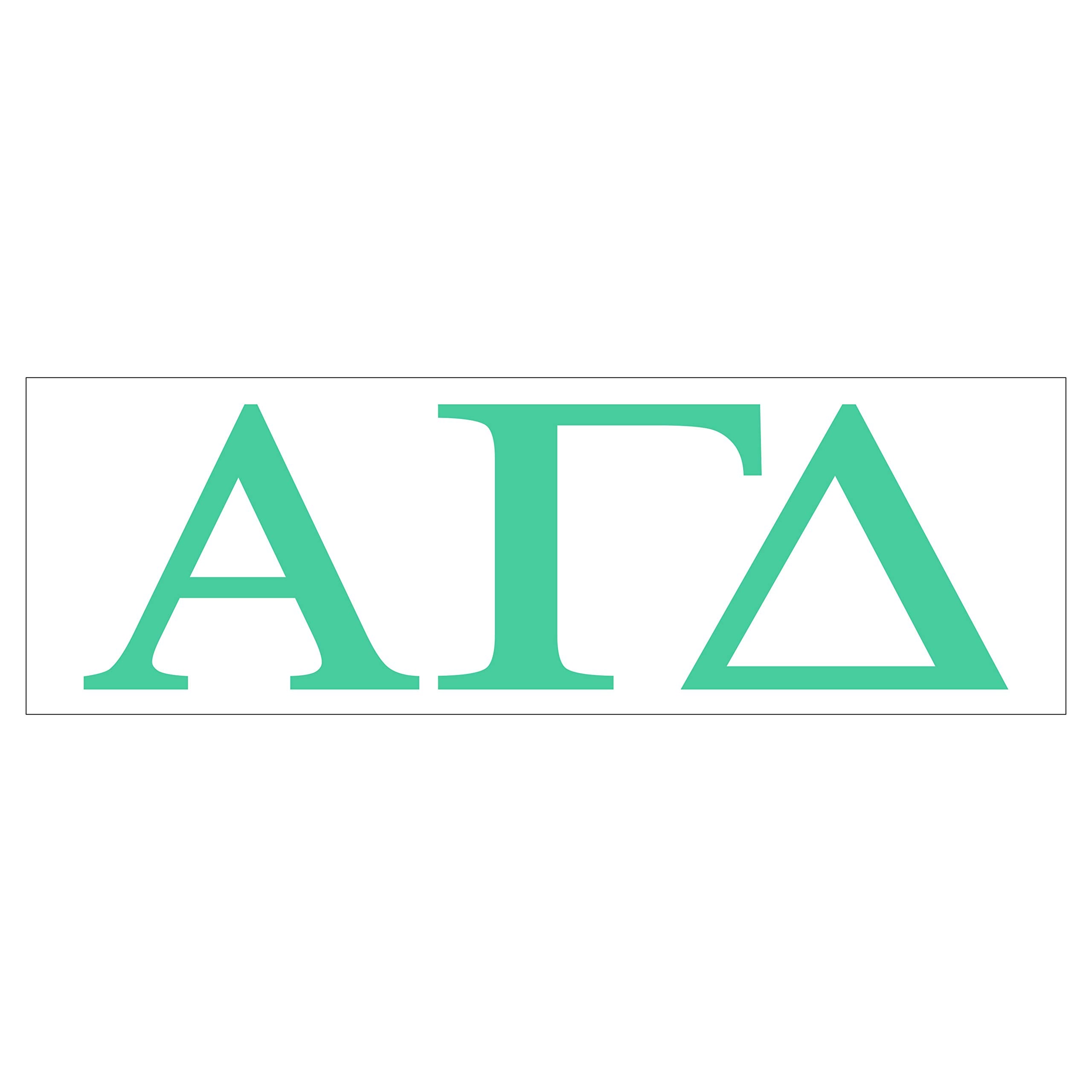 Pro-Graphx Alpha Gamma Delta Greek Sorority Sticker Decal, 2.5 Inches Tall, Mint