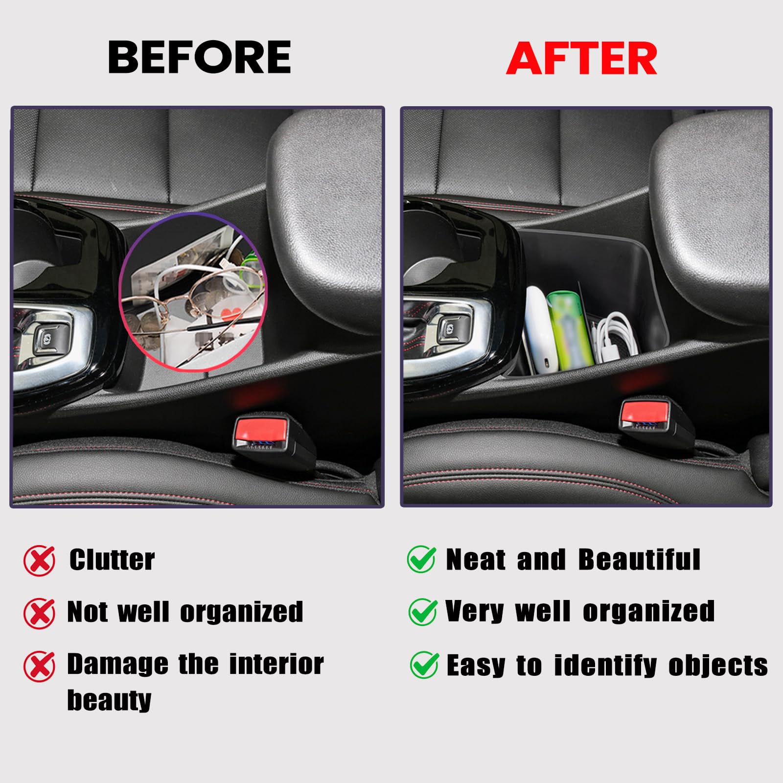 Neepiar Center Console Organizer Compatible With 2024 2025 Chevy Trax Center Console Middle Storage Box Insert Storage Tray Seco