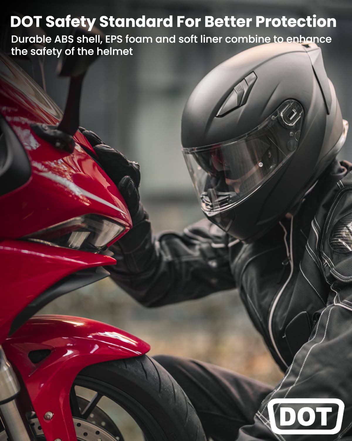 ILM Full Face Motorcycle Helmet, Anti-Fog Pinlock, Heated Shield, Matte Black, Small, DOT Certified for Men & Women - Model-129