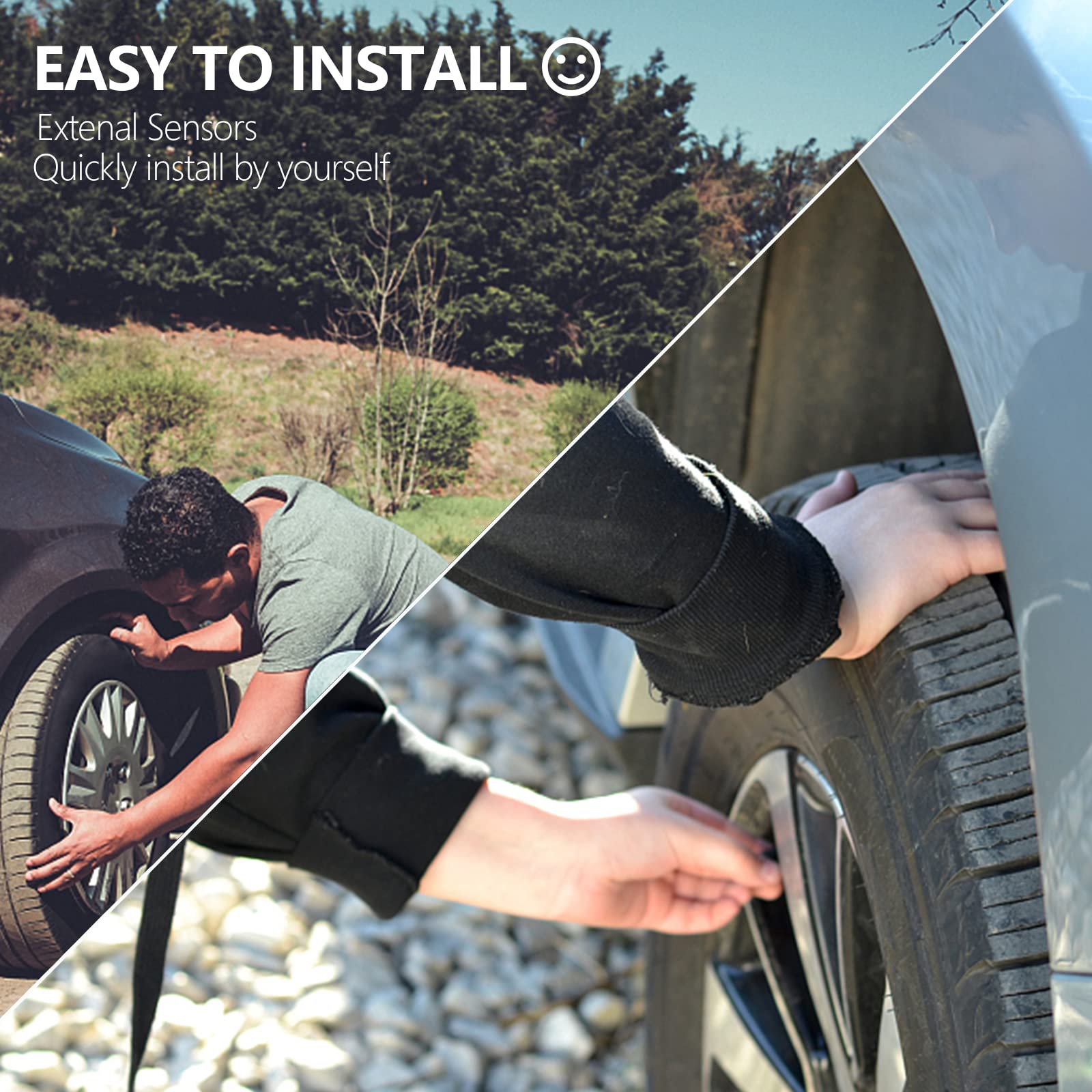 Hieha Tire Pressure Monitoring System, 7.84    Wireless Solar Rv Tpms With 4 Sensors For Travel Trailer Truck Fifth Wheel Motorh