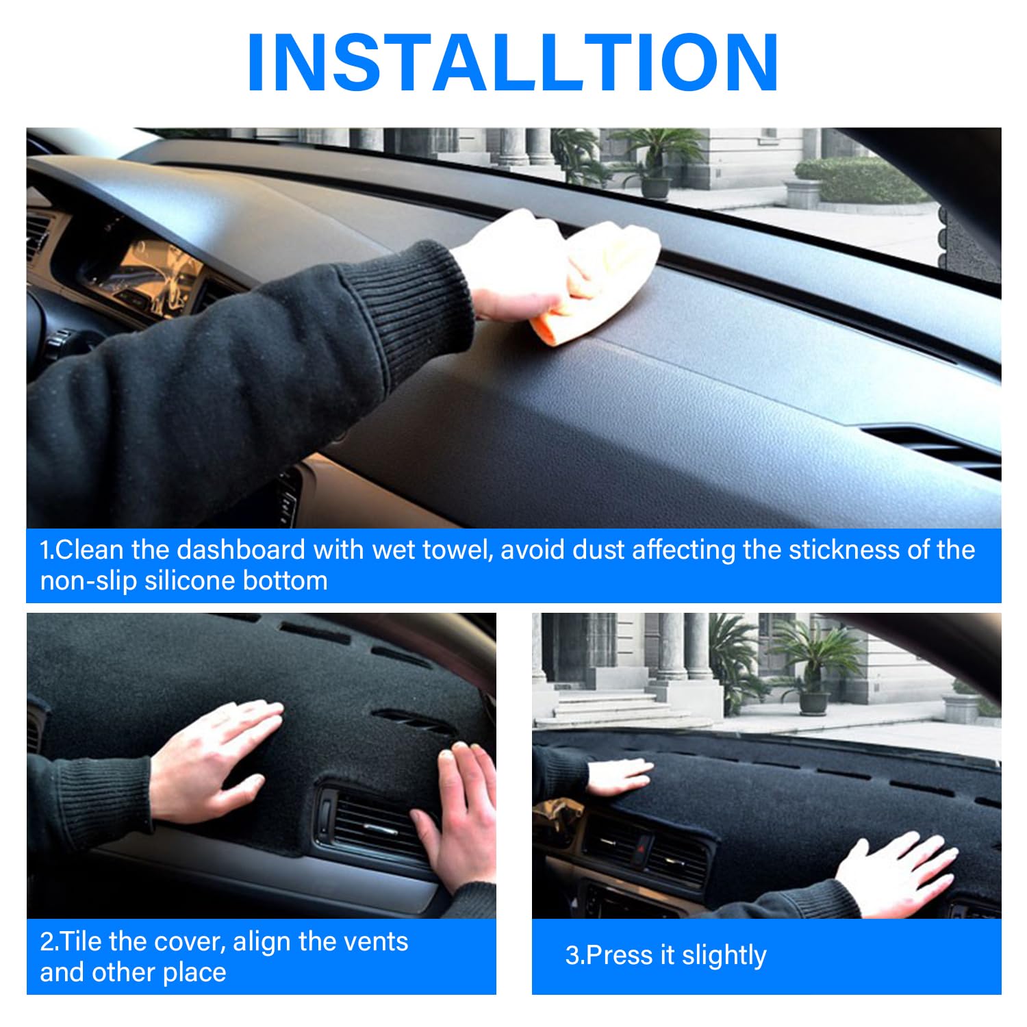 Remoch For Toyota Rav4 Accessories 2025 2024 2023 2022 2021 2020 2019 Dashboard Cover Dash Cover Mat Custom Fit Center Console Cover Sunshield Protector Rav 4 Pad(Gray)