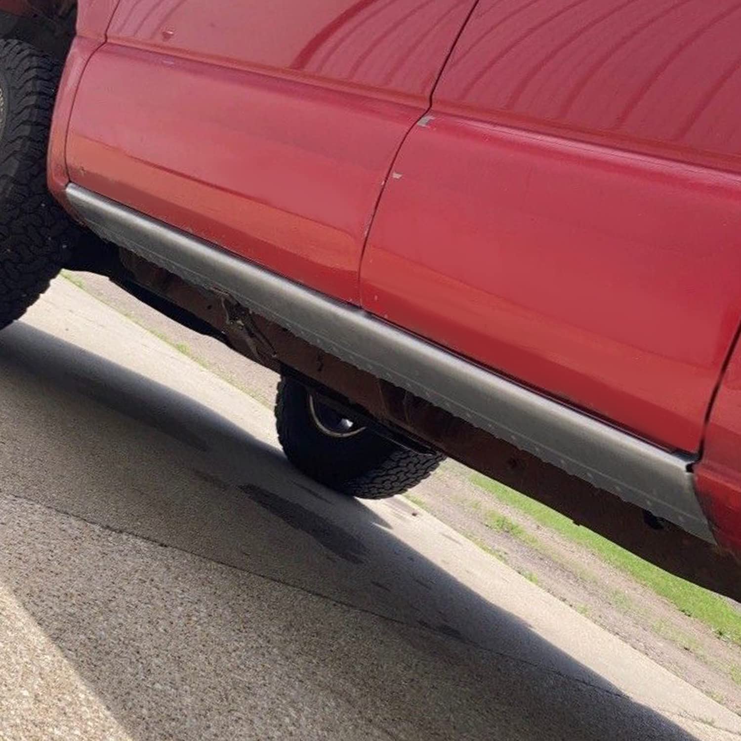 Ecotric Extended Cab Lower Slip-On Rocker Panels Compatible With 1999-2007 Chevy Silverado/Gmc Sierra Replace For 0856-001 0856-002