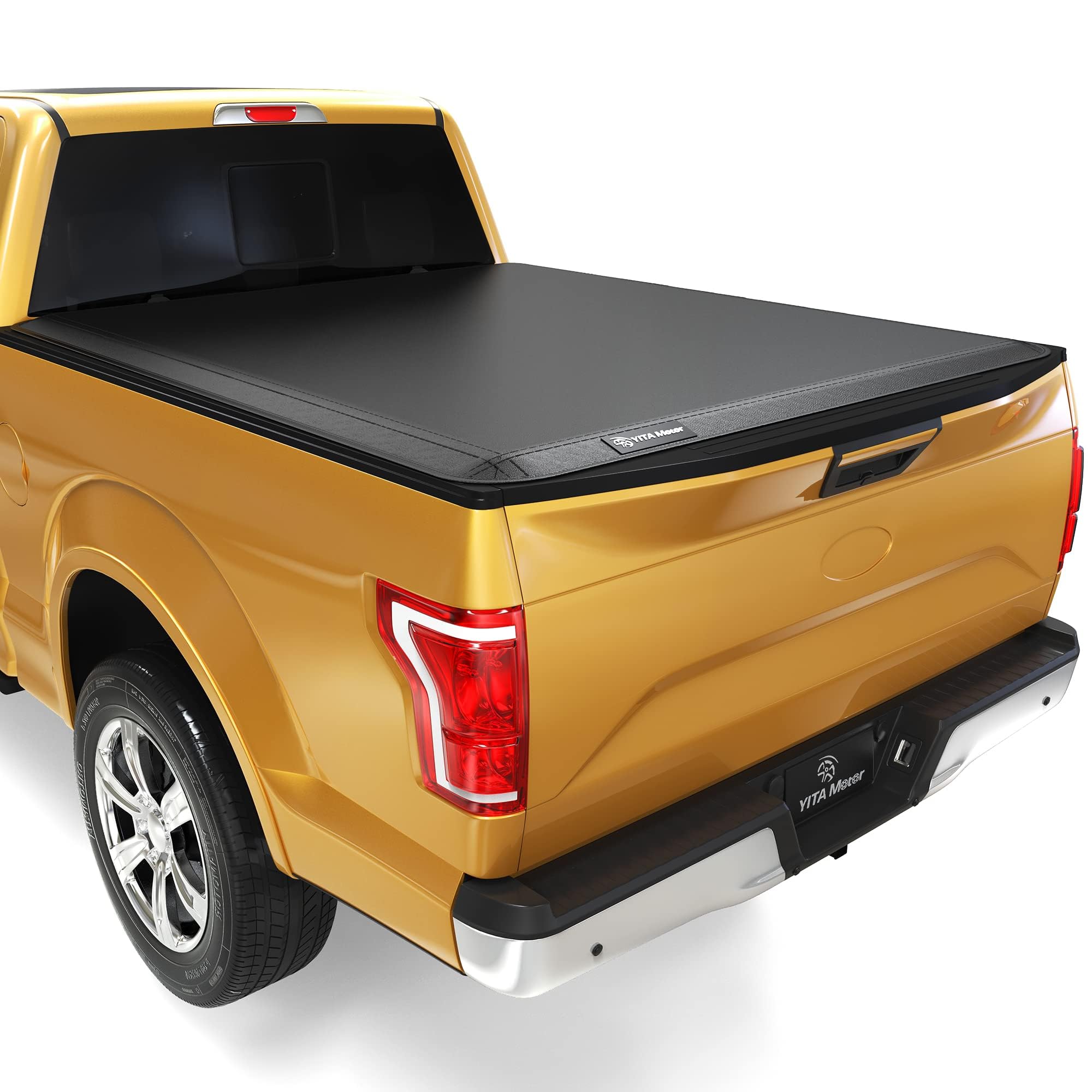 YITAMOTOR Soft Quad Fold Truck Bed Tonneau Cover Compatible with 2015-2025 Ford F150 F-150, Styleside 5.5 ft Bed