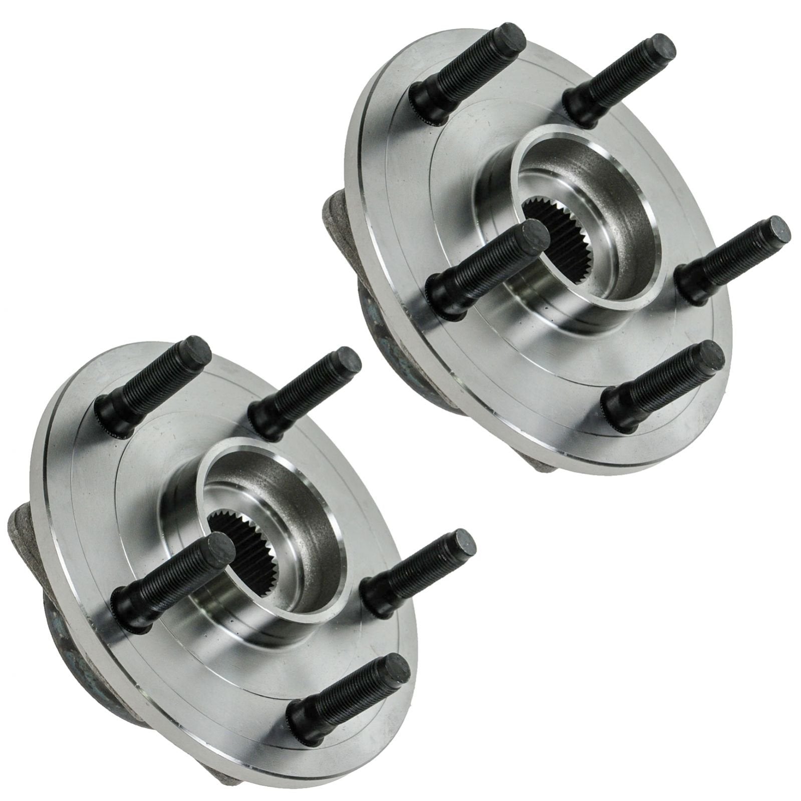 Trq Front Wheel Hub Bearings Assembly Set Compatible With 2002-2008 Dodge Ram 1500