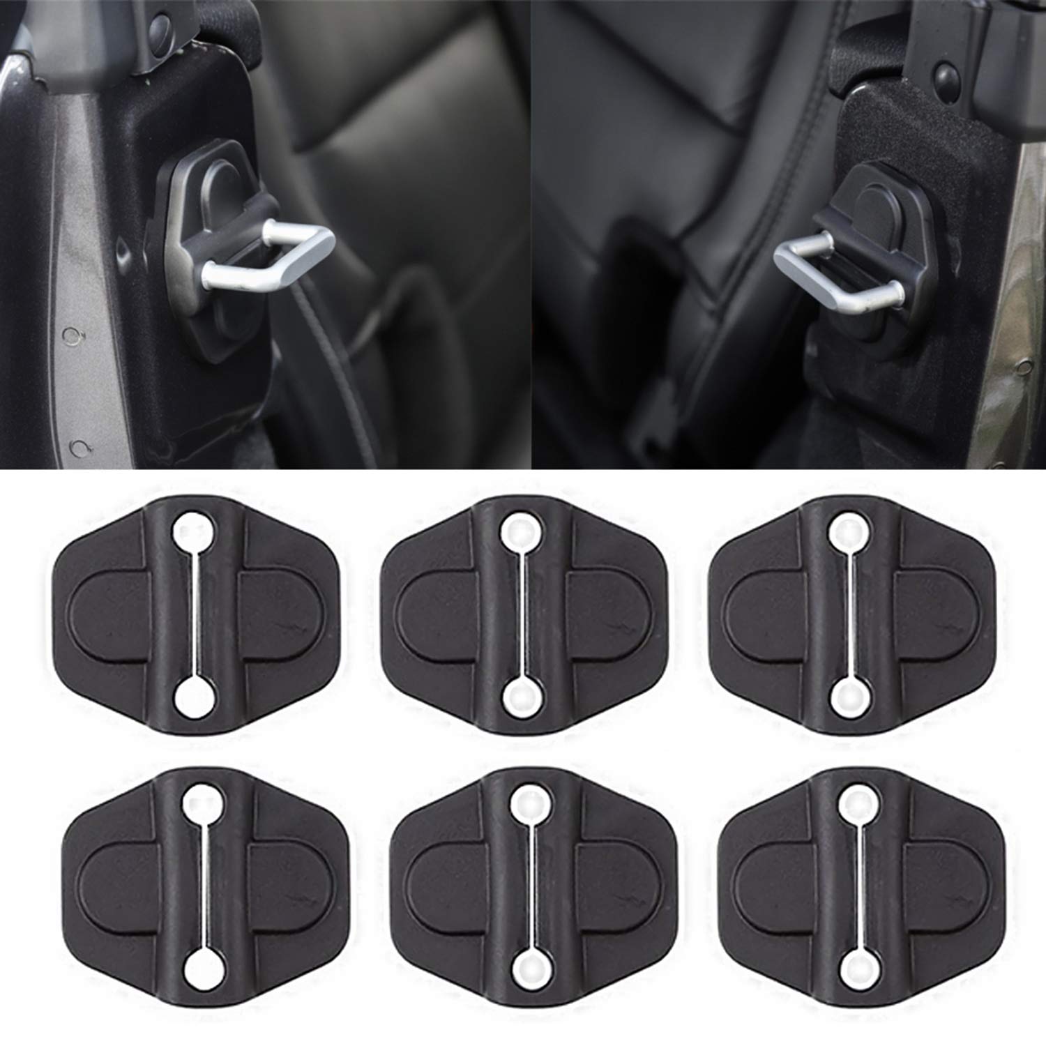 Door Lock Decoration Cover for 2018 2019 2020 2021 2022 2023 Jeep Wrangler JL JLU 4XE Unlimited Sahara Sports Rubicon Gladiator 