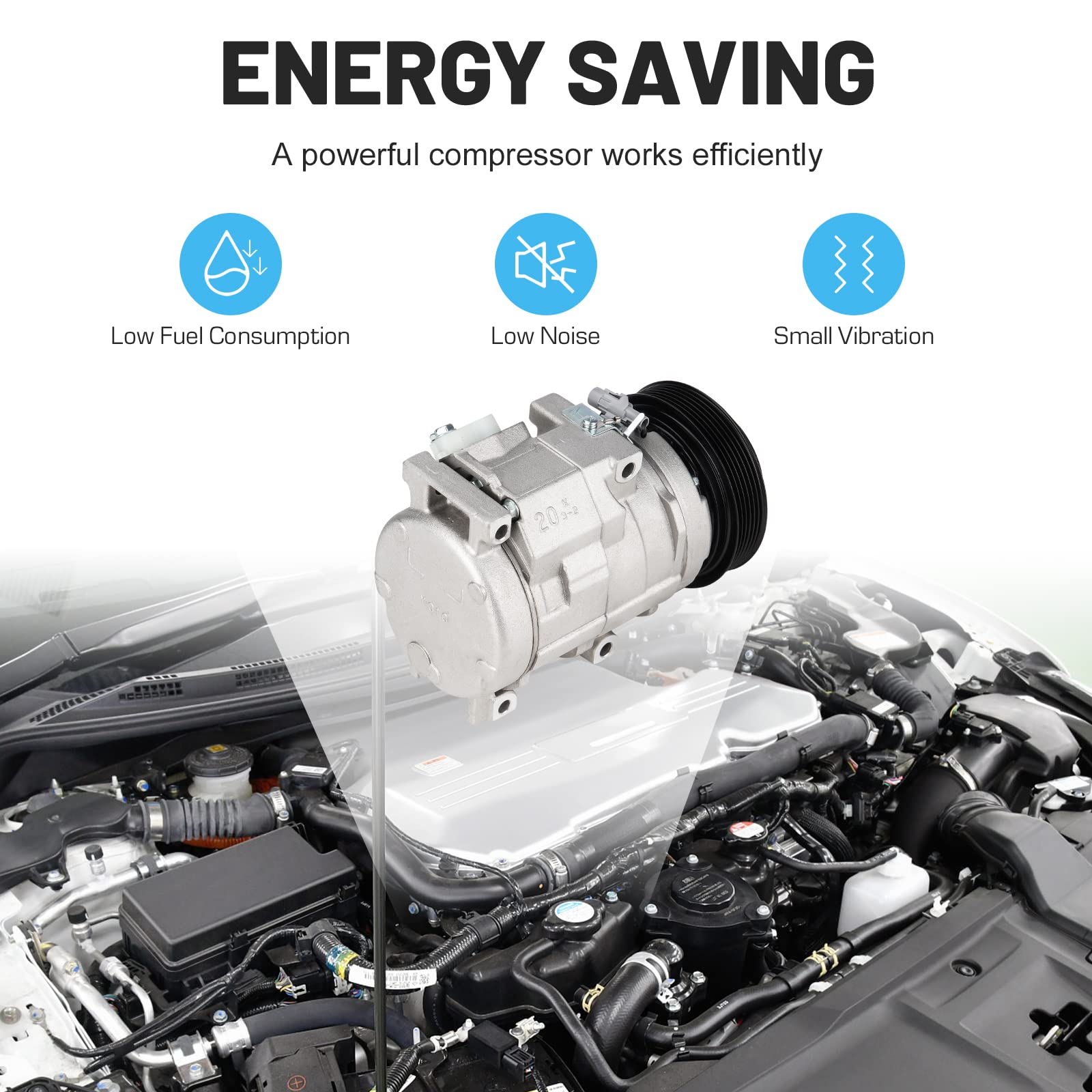 New AC Air Condition Compressor with Clutch for Toyota Sienna 3.3L 2004-2006, for Sienna 3.5L 2007 1010854 1110854