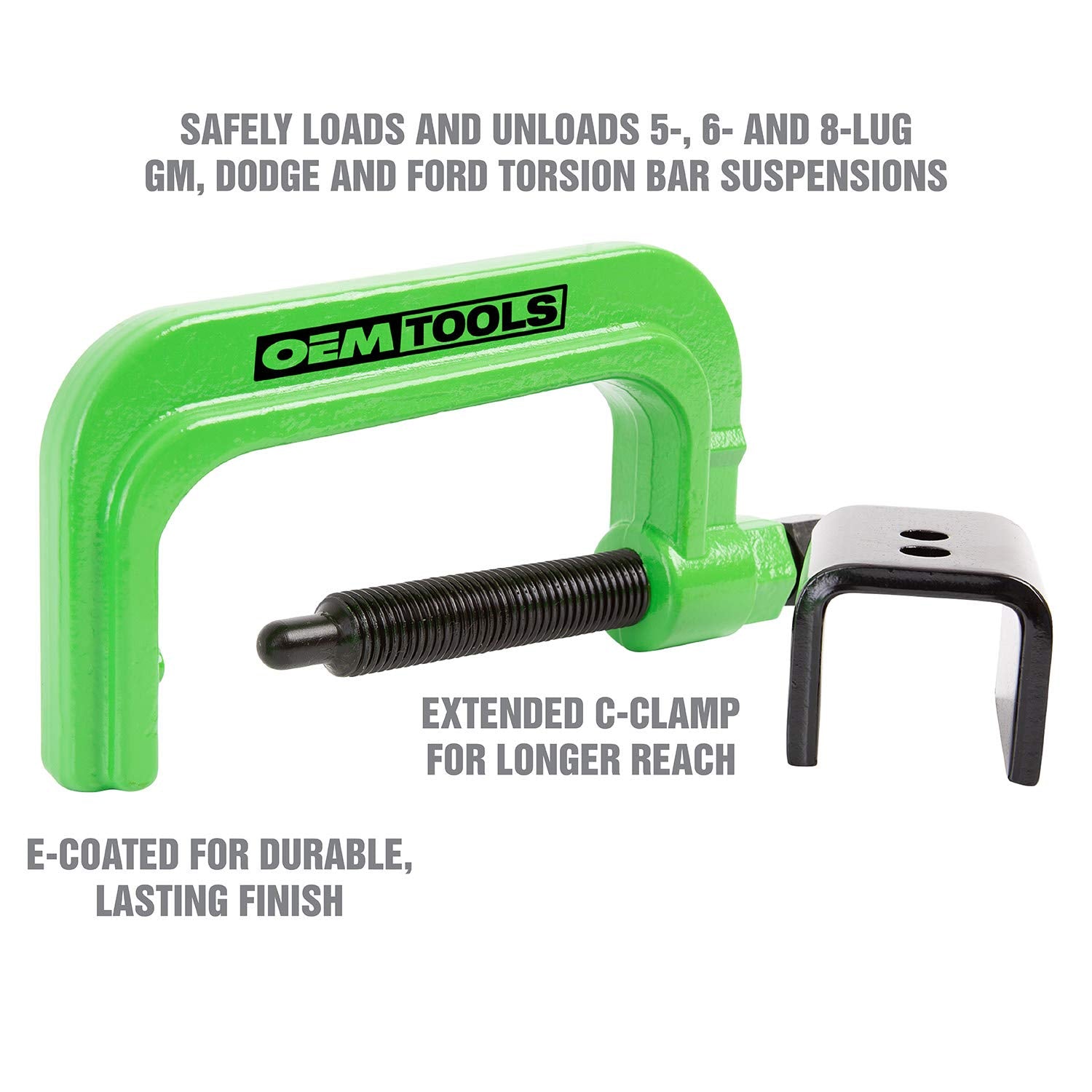 OEMTOOLS Torsion Bar Tool 37278 - Heavy Duty Suspension, Green, E-Coated, One Size