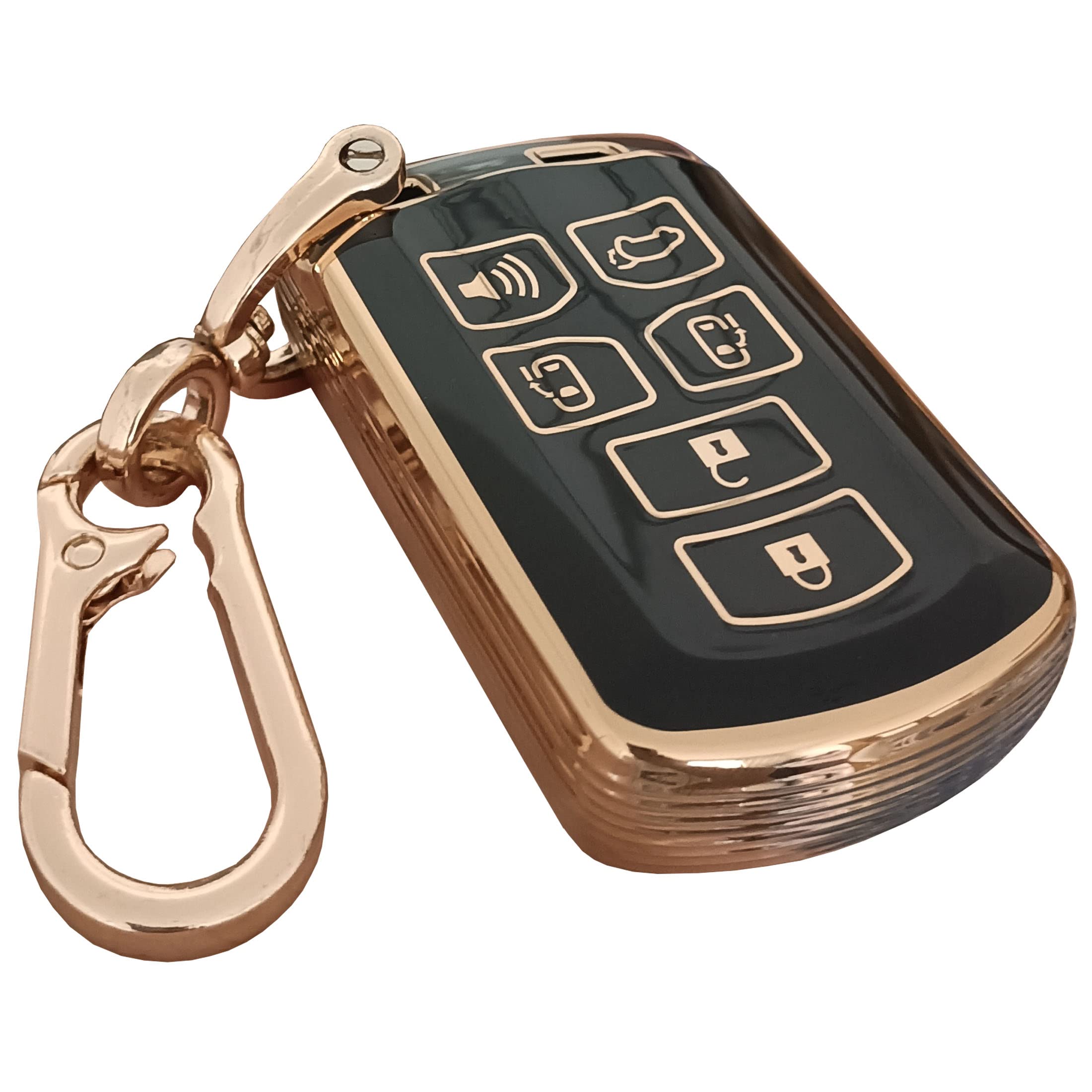 Tpu For Toyota Key Fob Cover With Keychain Fit For Toyota Sienna 2011-2020 Remote Smart Key Fob Shell (For Toyota A)