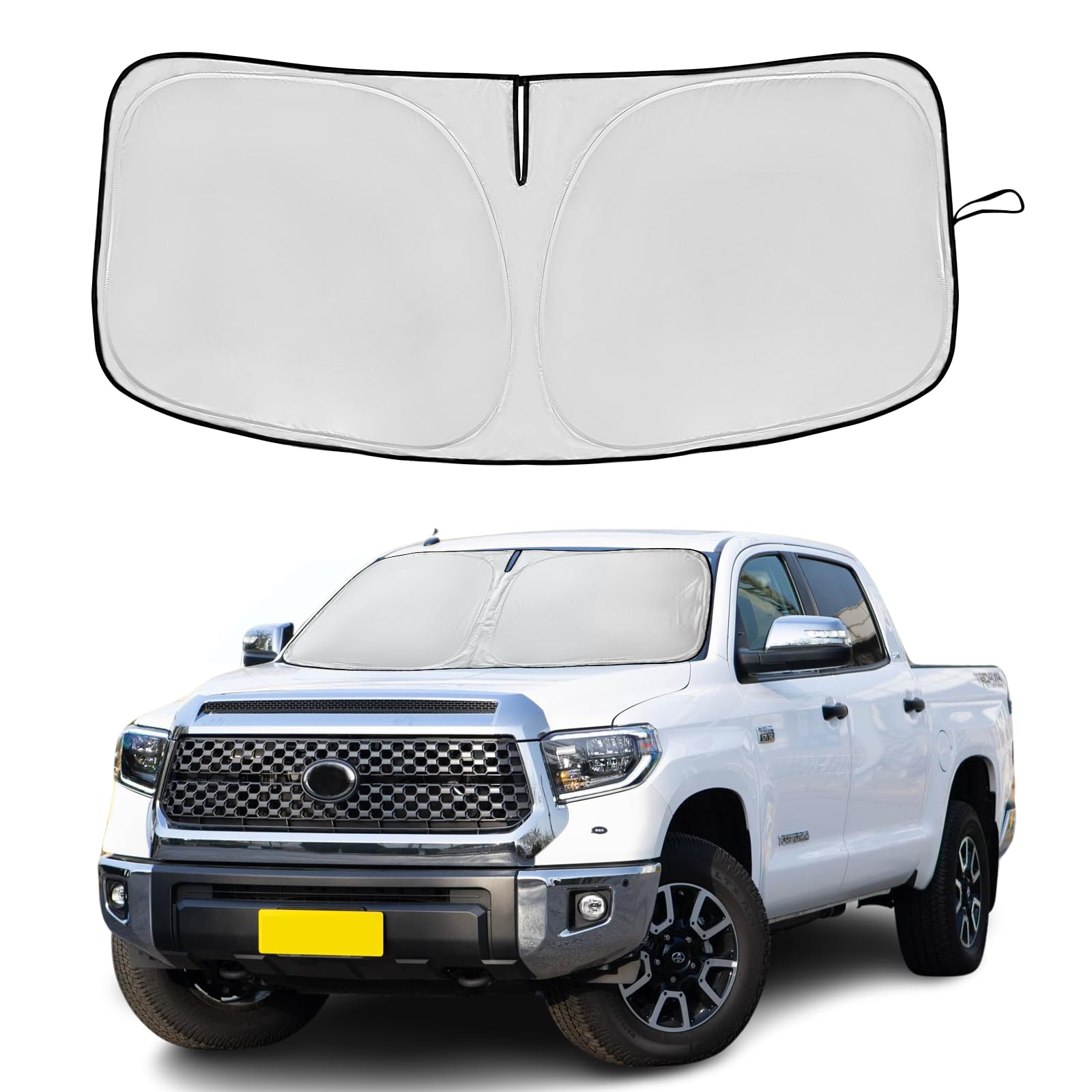 Windshield Sun Shade For Toyota Tundra 2022-2025 Front Window Shade Custom Fit Tundra Limited, Sr5, Platinum, Trd Pro Sun Visor