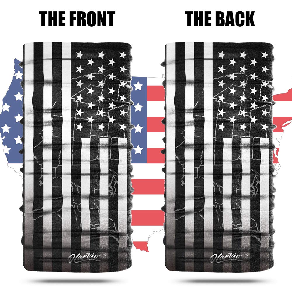 Olarveo 3-Pack American Flag And Map Outdoor Face Mask, Half Dust-Proof Windproof Motorcycle Bicycle Bike Face Mask For Cycling,