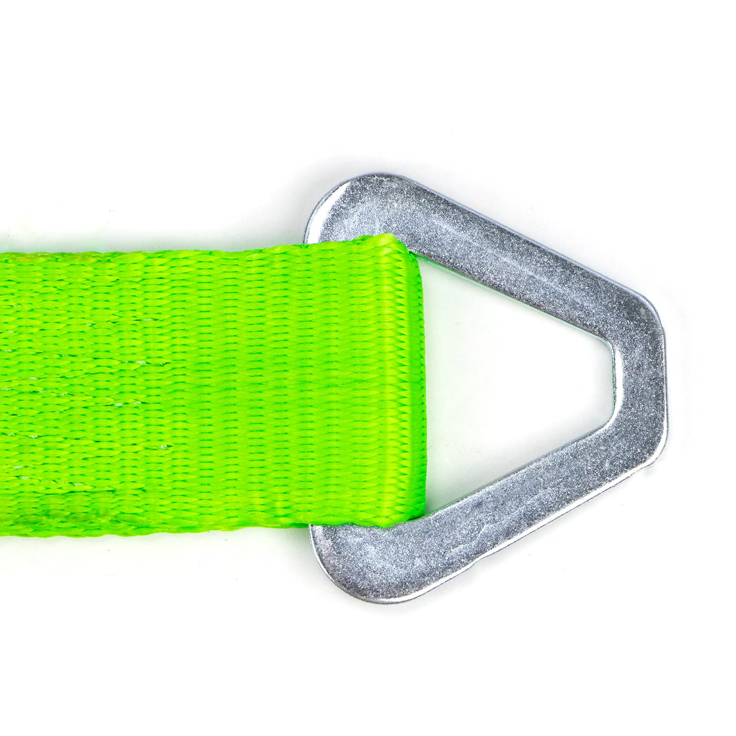 Vulcan Car Tie Down Axle Strap With Wear Pad - 2 Inch X 36 Inch - 4 Pack - High-Viz - 3,300 Pound Safe Working Load