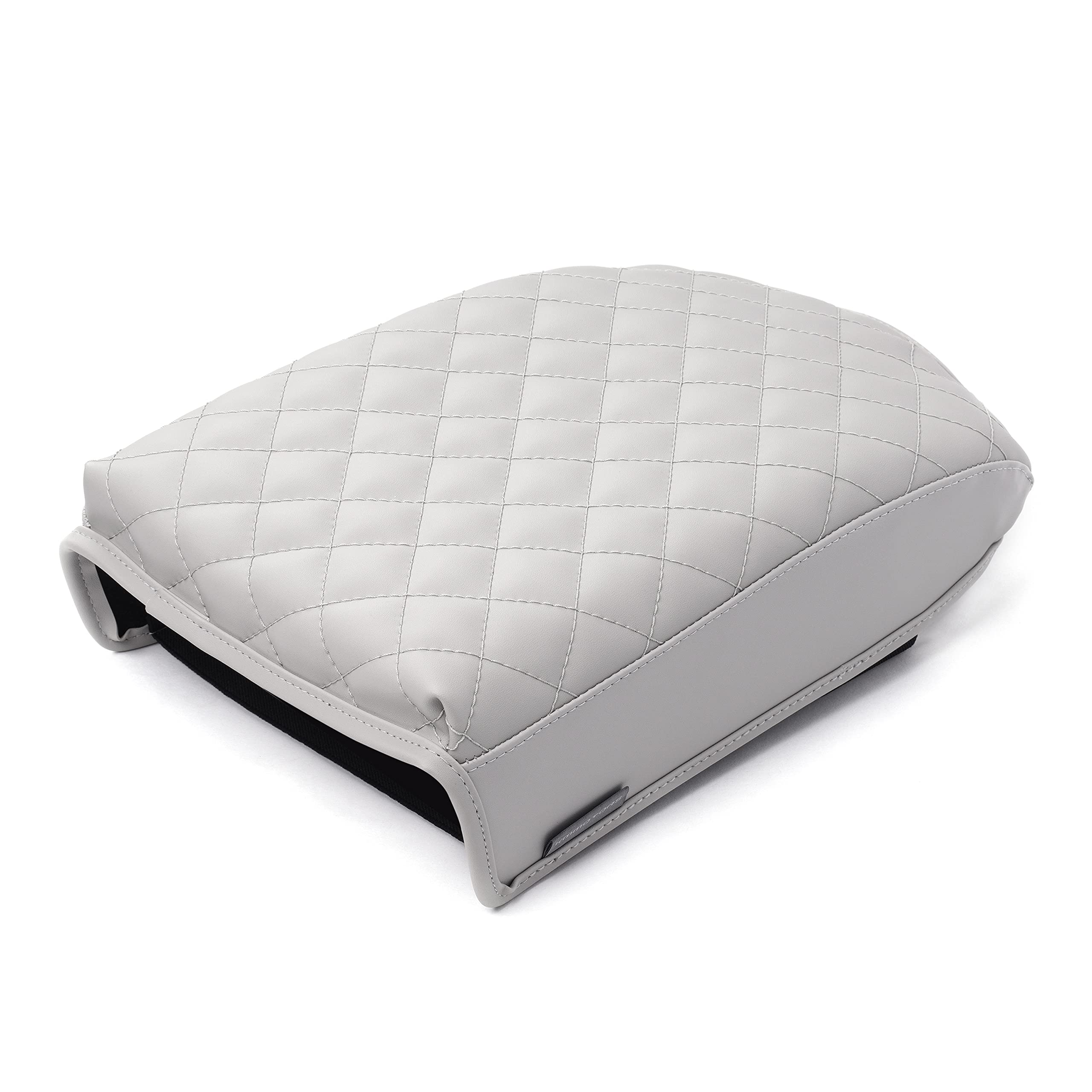 Kmmotors Telluride Console Cover Armrest Cushion, Vegan Leather, Console Lid Protector, Anti-Scratch(Light Gray)