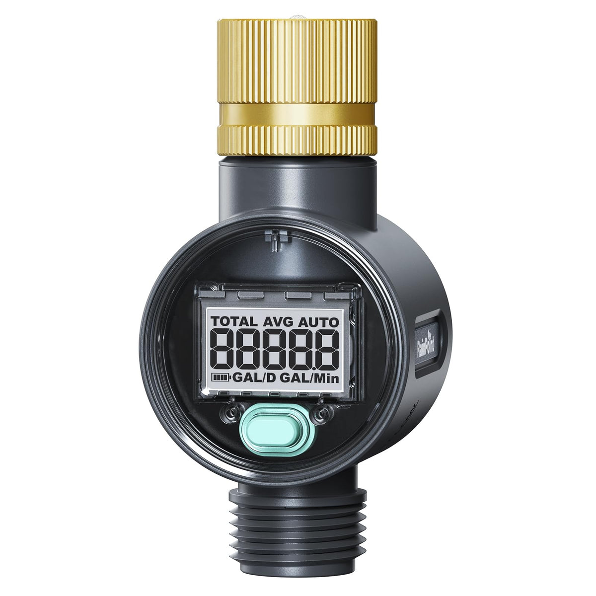 RAINPOINT Water Flow Meter with Brass Inlet, Water Meter for RV Tank F ...