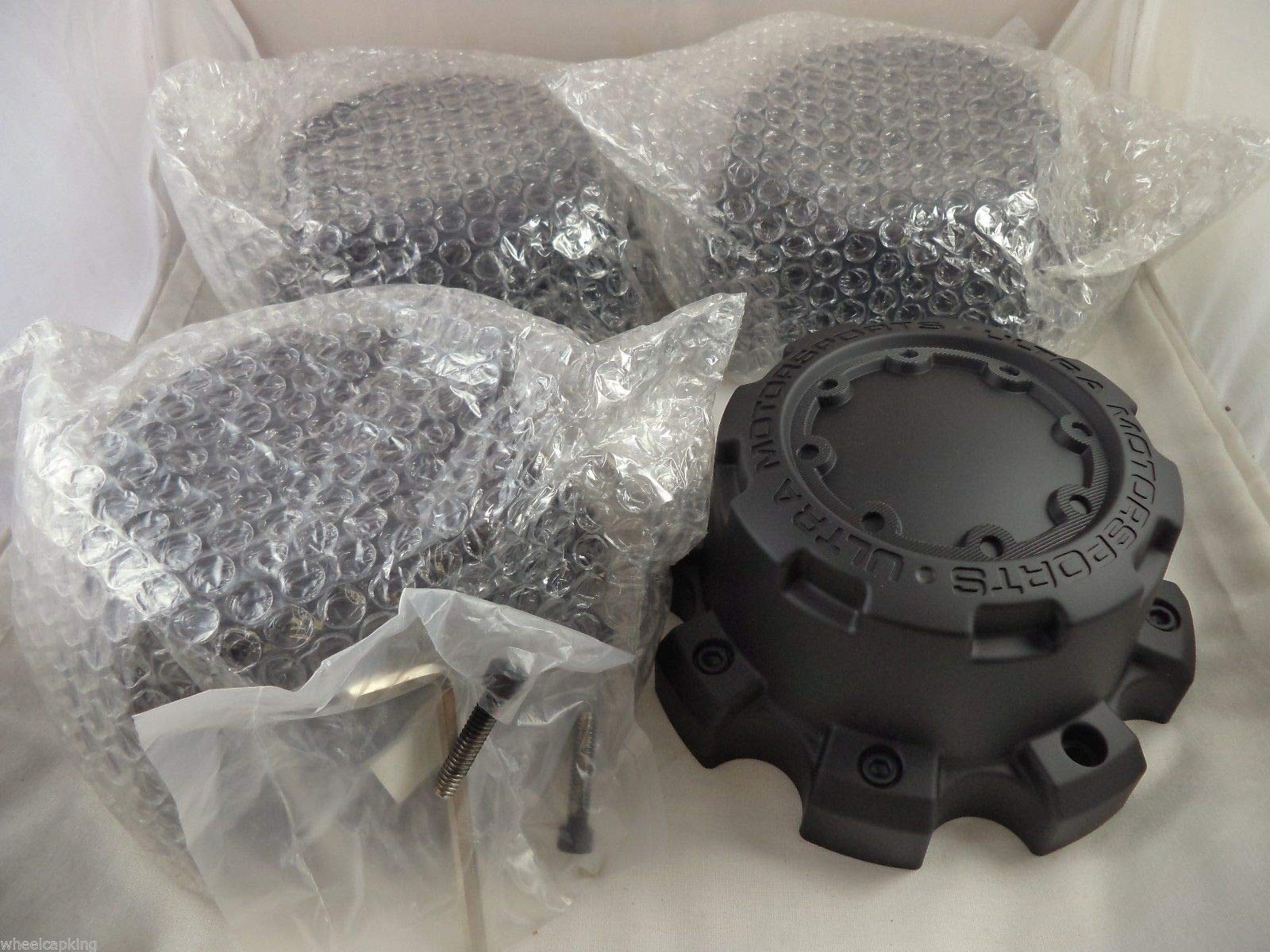 Ultra Motorsports 8 Lug Matte Black Wheel Center Cap Set of 4 Pn: 89-9880B
