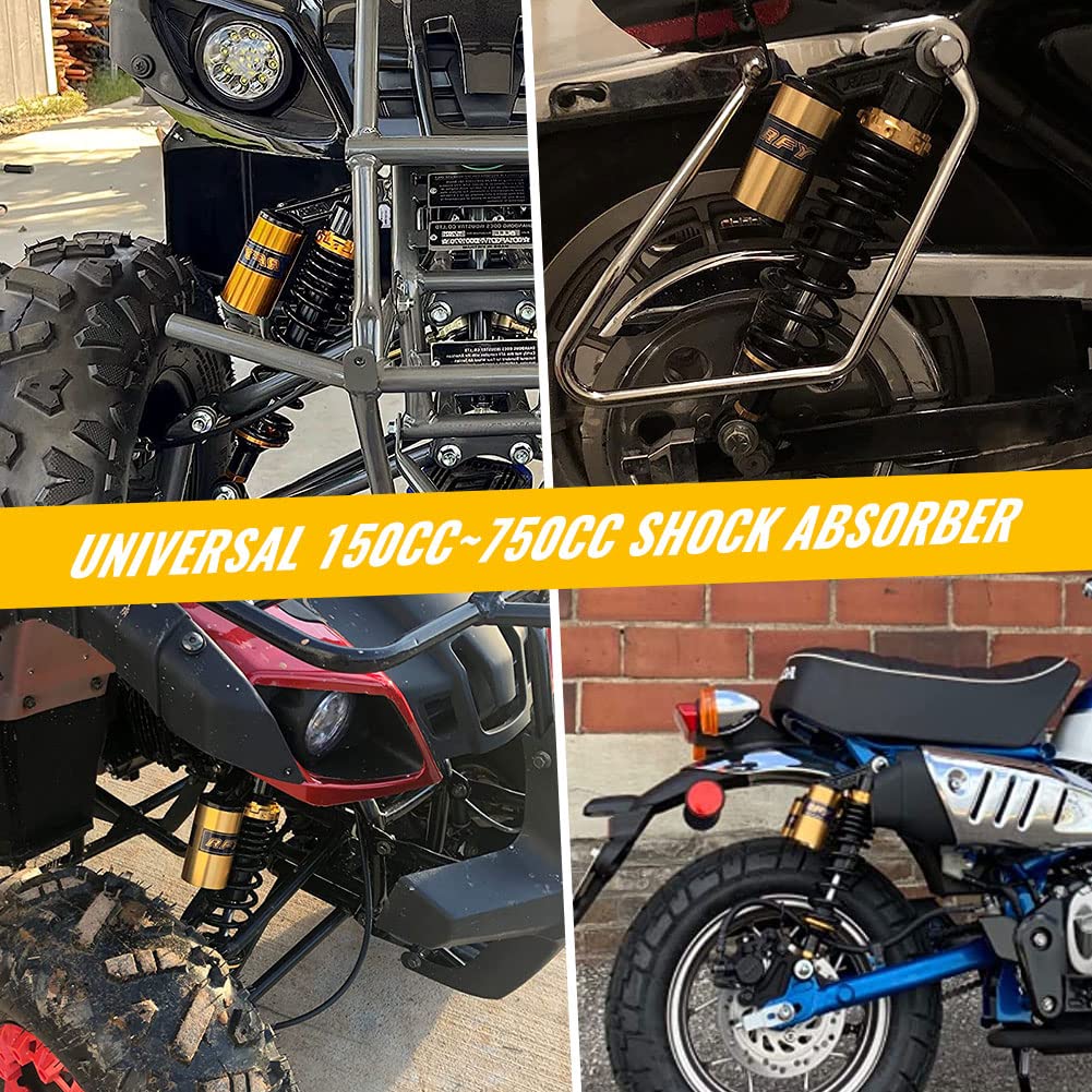 Newsmarts 2pcs 12.5'' 320mm Motorcycle Air Shock Absorbers Rear Nitrogen Suspension Universal Fit for UTV ATV Go Kart Quad Dirt