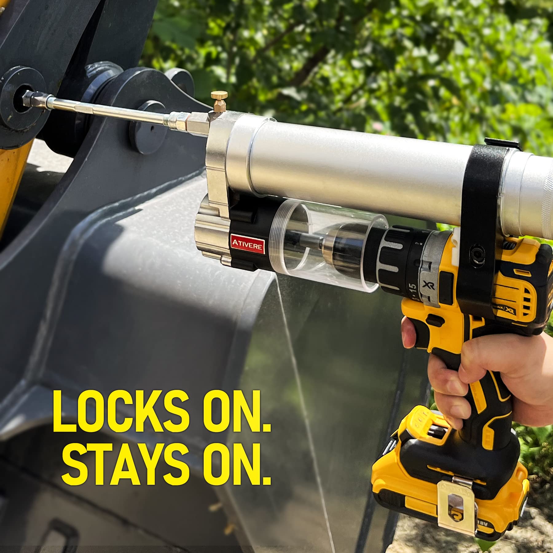 Ativere Grease Gun Drill Adapter, Pneumatic Tool, Electric Drills, Impact Drivers Universal Conversion Gun Head