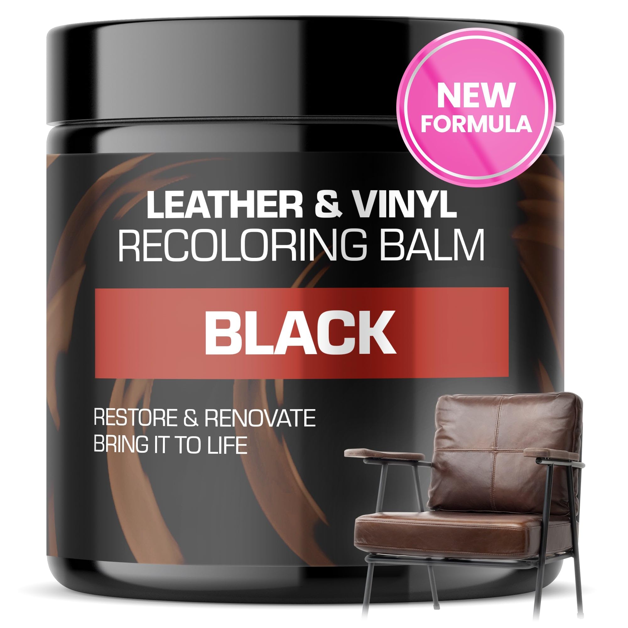 Fortivo Black Leather Balm, Leather Repair Kit Furniture, Leather Repair Kits For Couches, Leather Color Restorer For Furniture,
