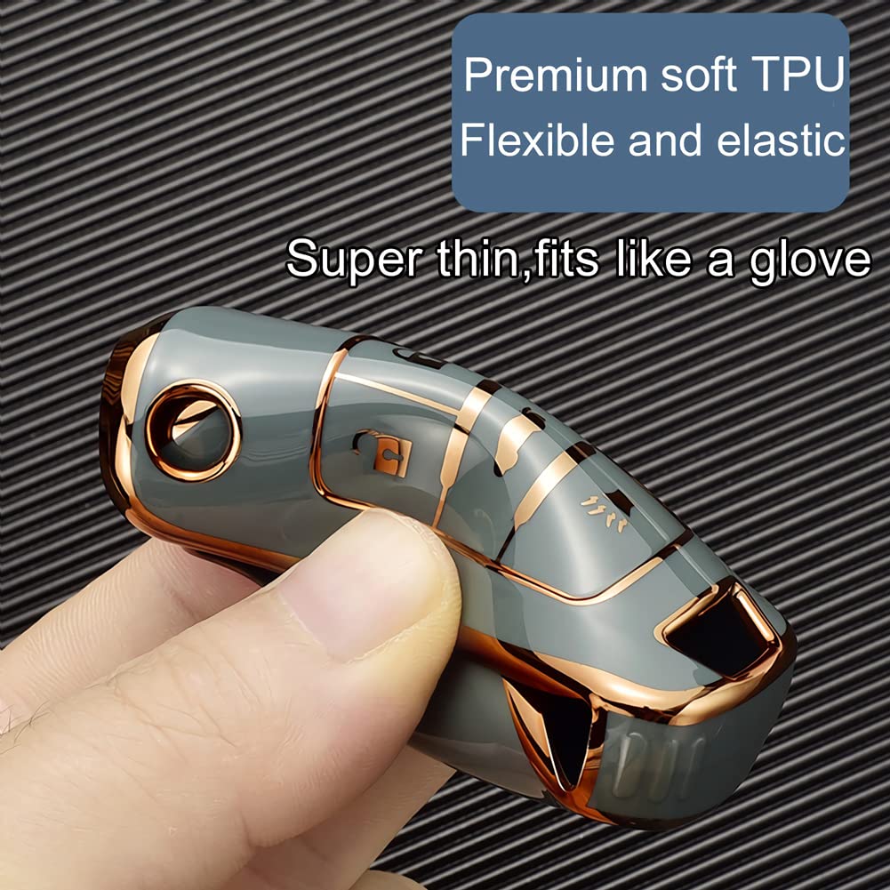 Cacacar For Chevy Key Fob Cover, Premium Tpu Full Protection Key Fob Case For Chevrolet Equinox Camaro Cruze Malibu Sonic Buick