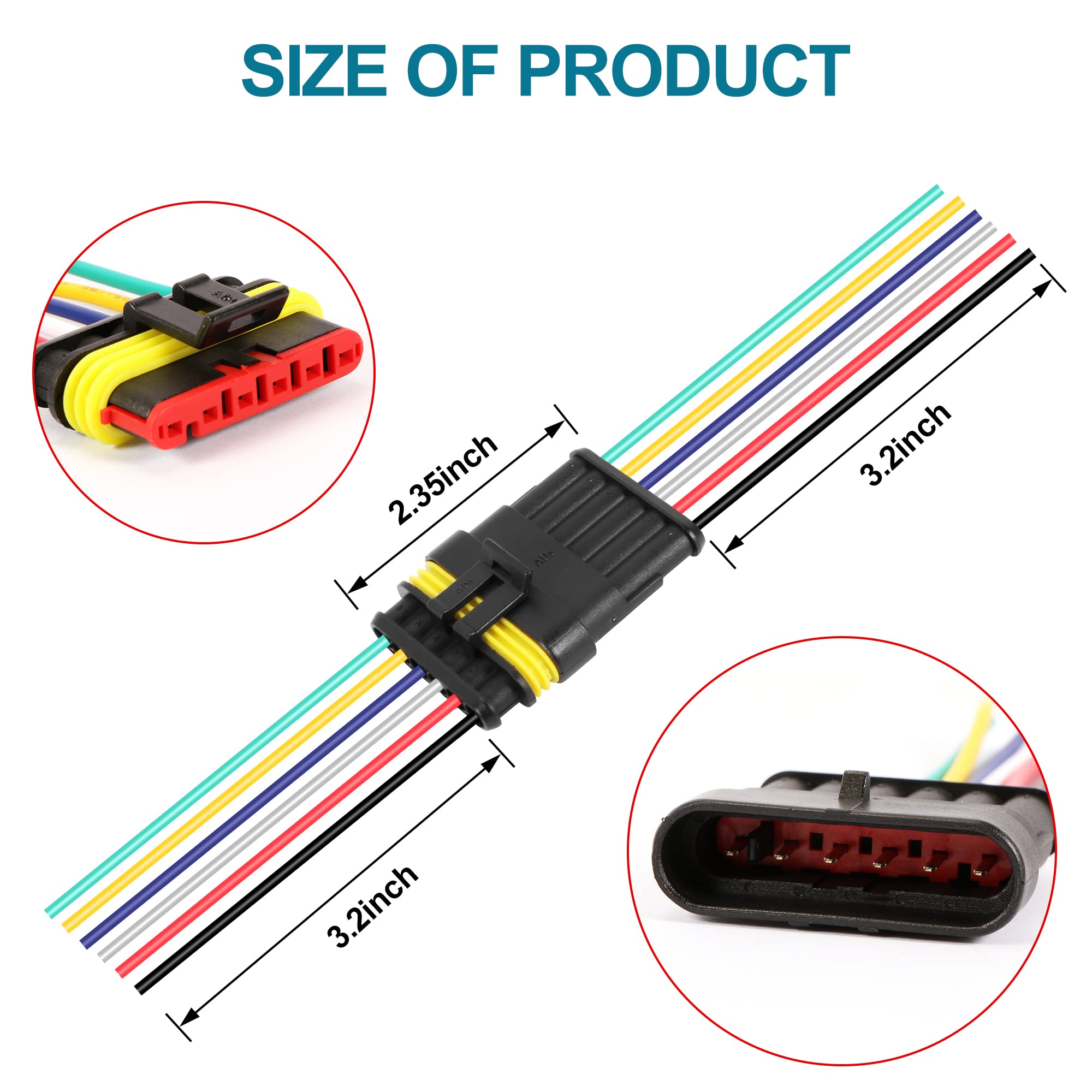 G 6 Pin Way Electrical Wire Connector Male Female Plug Socket Quick Disconnect Waterproof Plug Play For Car Truck Motorcycle Mar